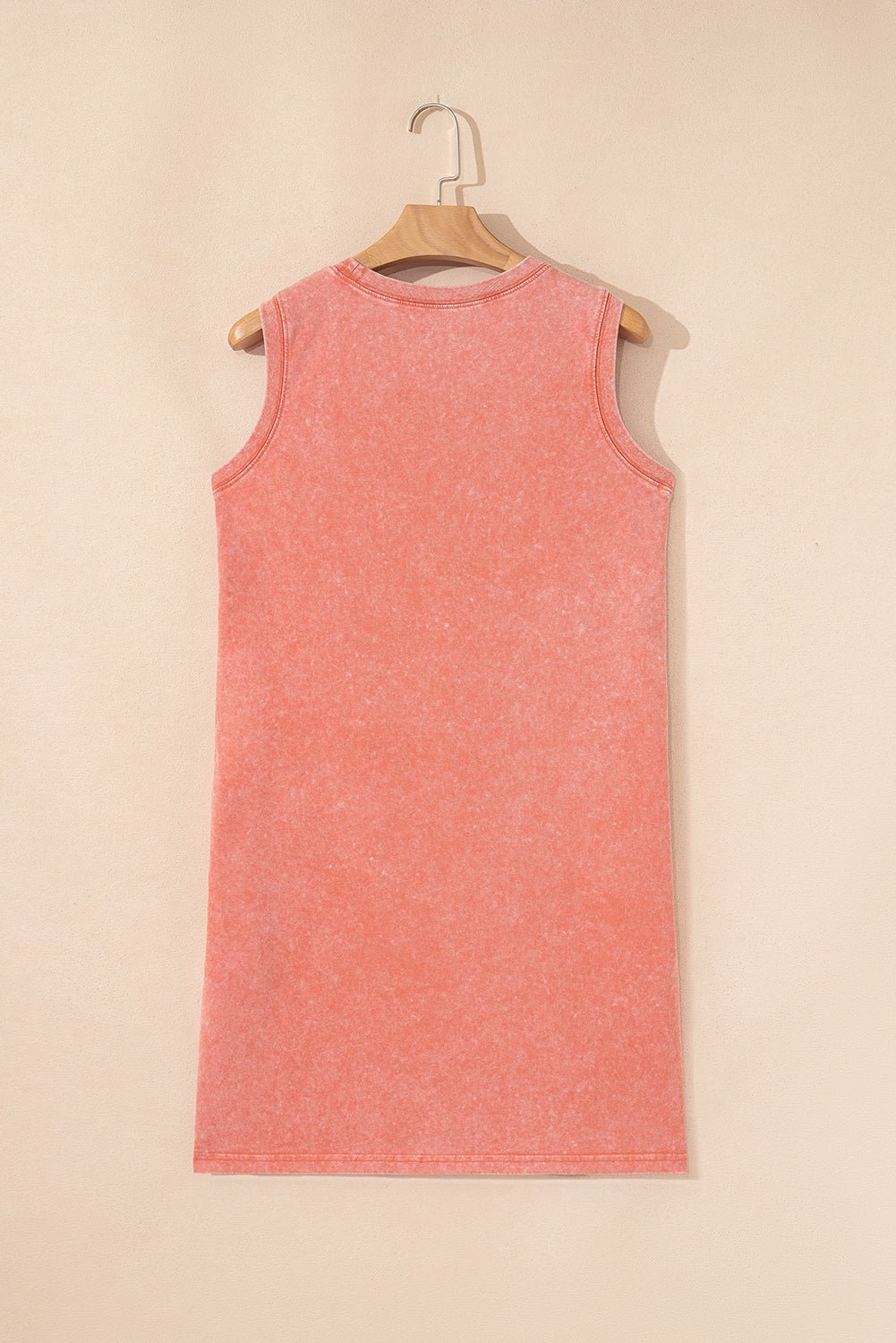 Flamingo Mineral Wash Pocket Tank Mini Dress - MAD RUFFI