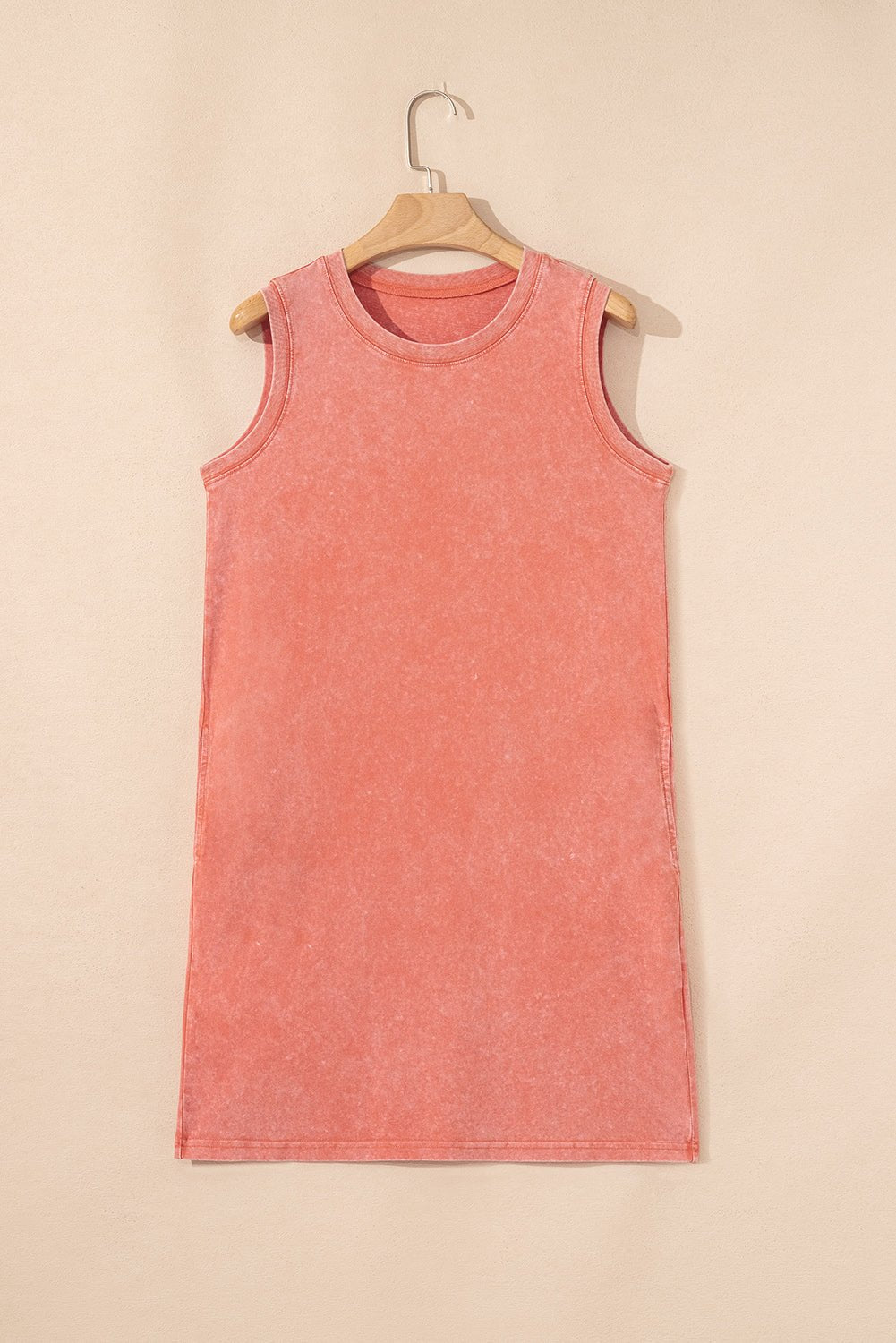 Flamingo Mineral Wash Pocket Tank Mini Dress - MAD RUFFI