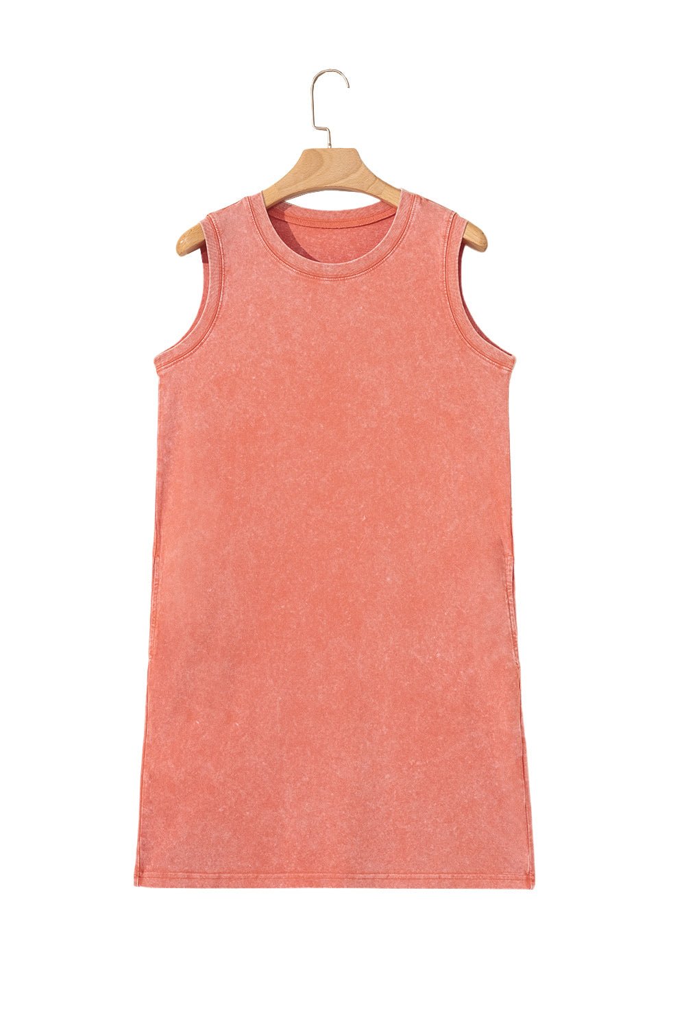 Flamingo Mineral Wash Pocket Tank Mini Dress - MAD RUFFI