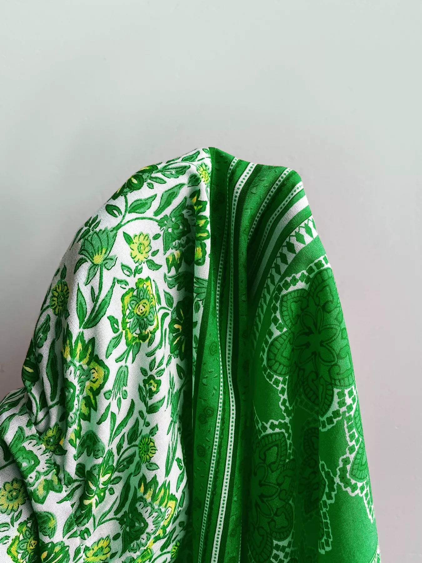 Floral Deep V - Neck Flutter Sleeves Dress - MAD RUFFI