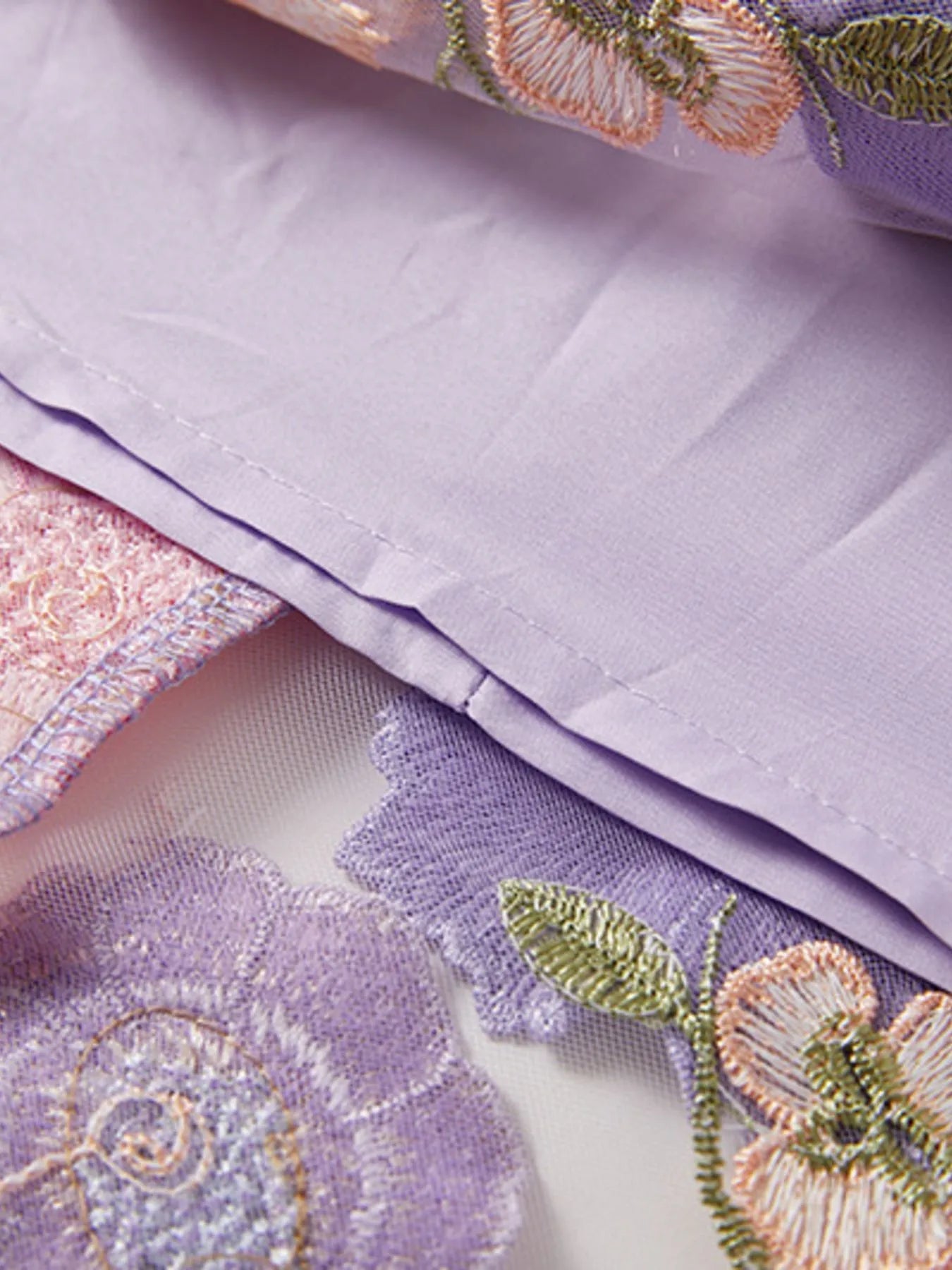 Floral Embroidered Mesh Overlay Maxi Dress - MAD RUFFI