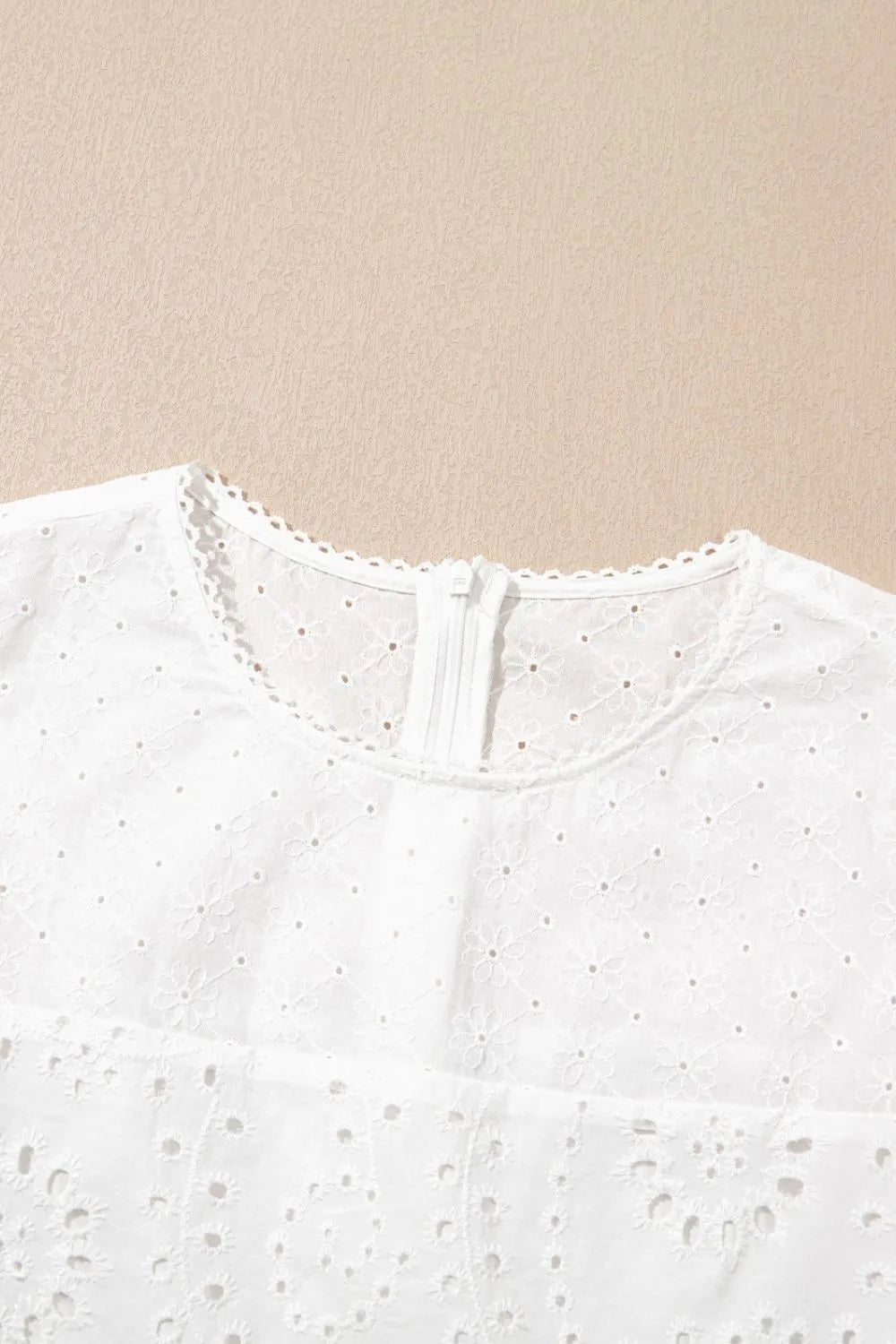 Floral Eyelet Embroidered Sleeveless Shift Dress - MAD RUFFI