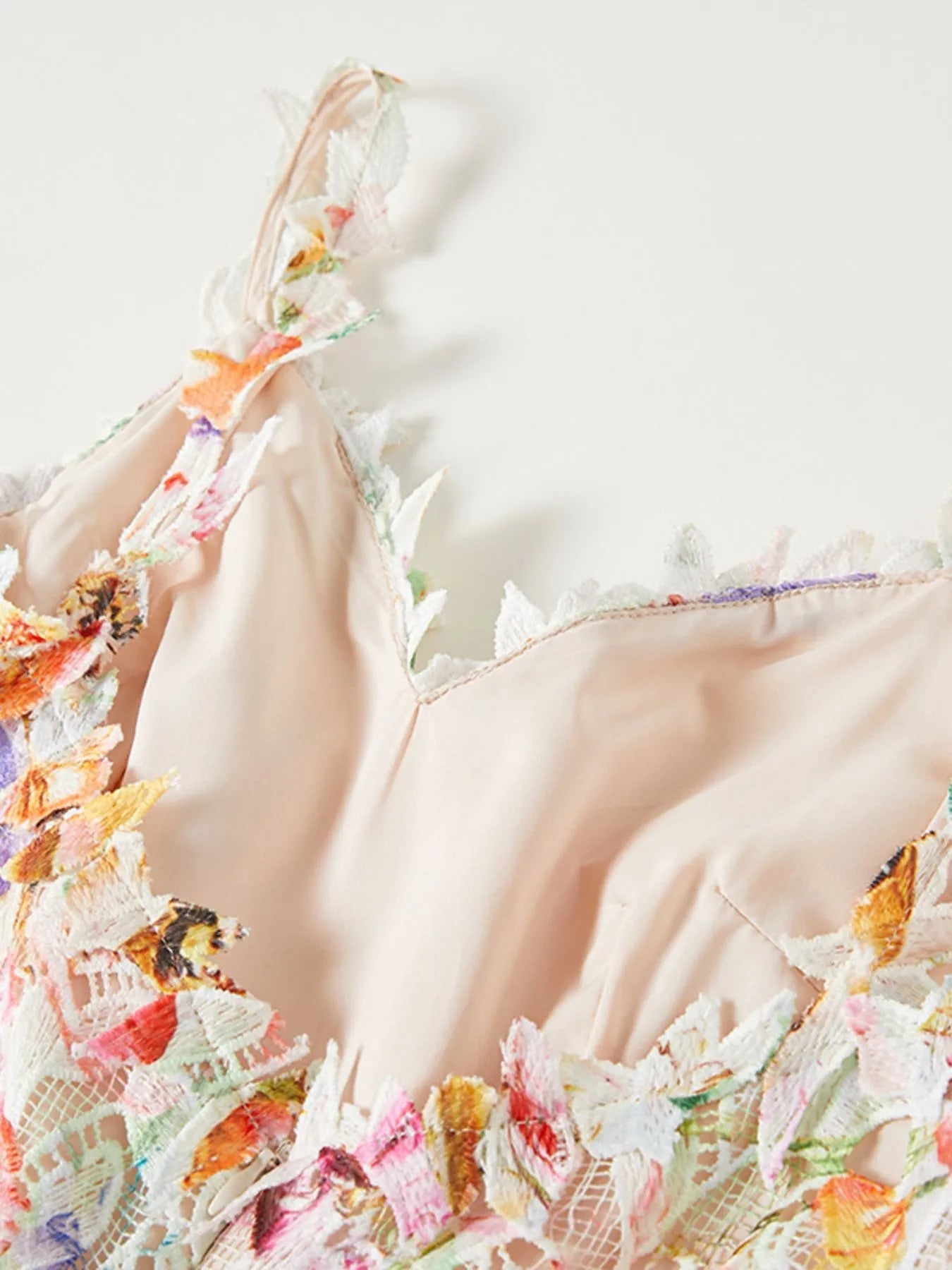 Floral Lace Sleeveless V - Neck Midi Dress - MAD RUFFI