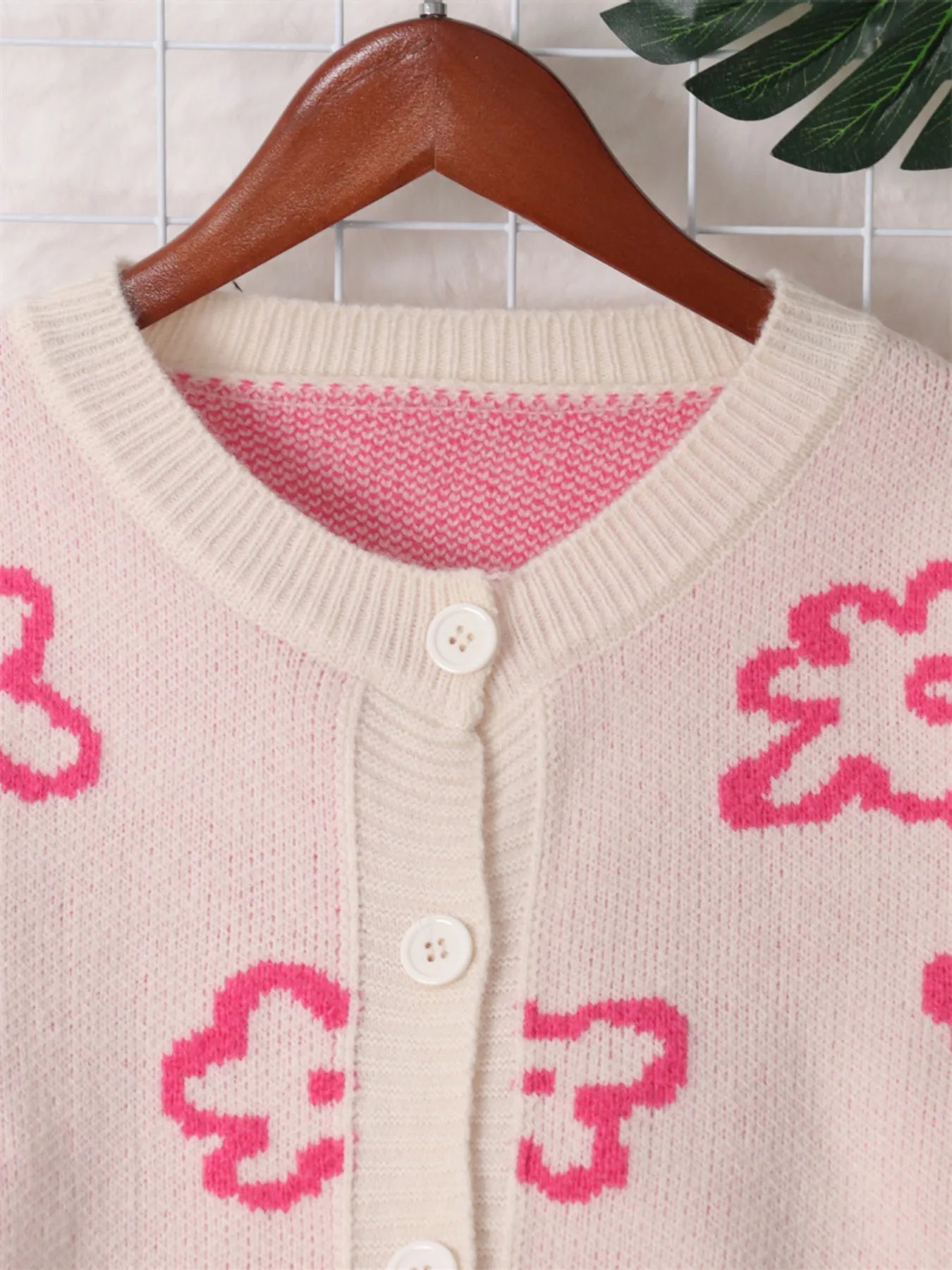 Floral Pattern Button - Up Cardigan - MAD RUFFI