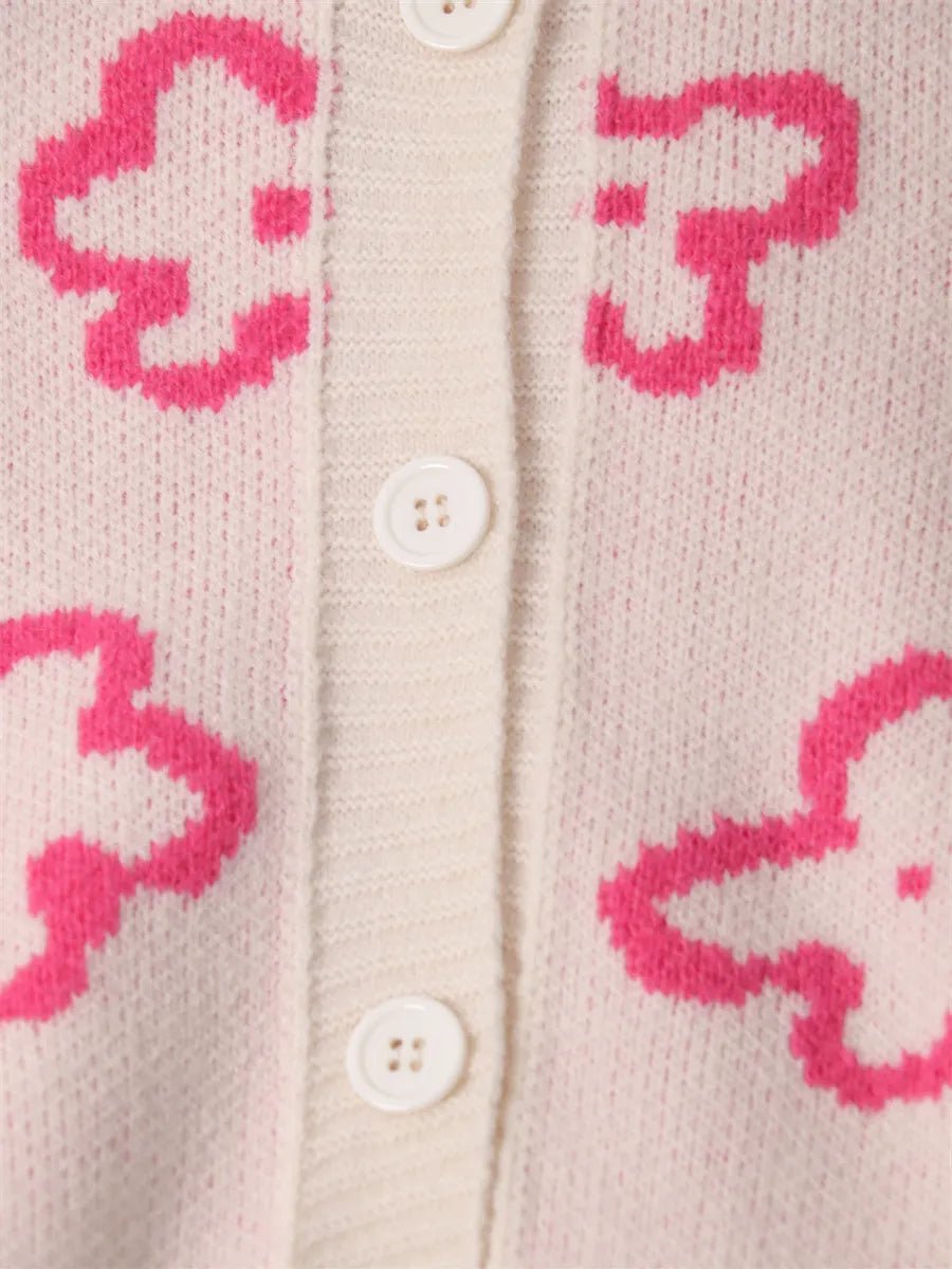 Floral Pattern Button - Up Cardigan - MAD RUFFI