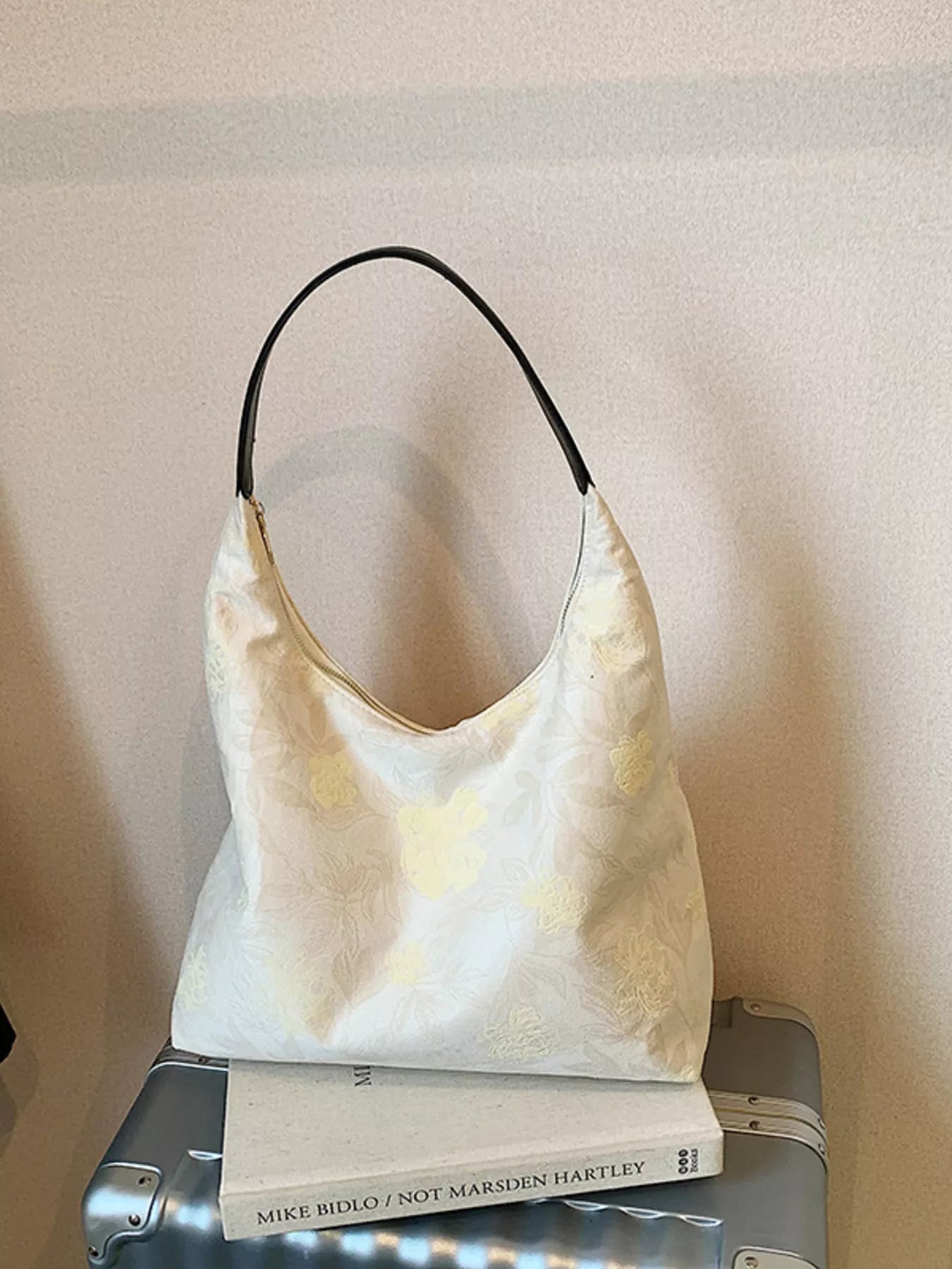 Floral Pattern Hobo Shoulder Bag - MAD RUFFI