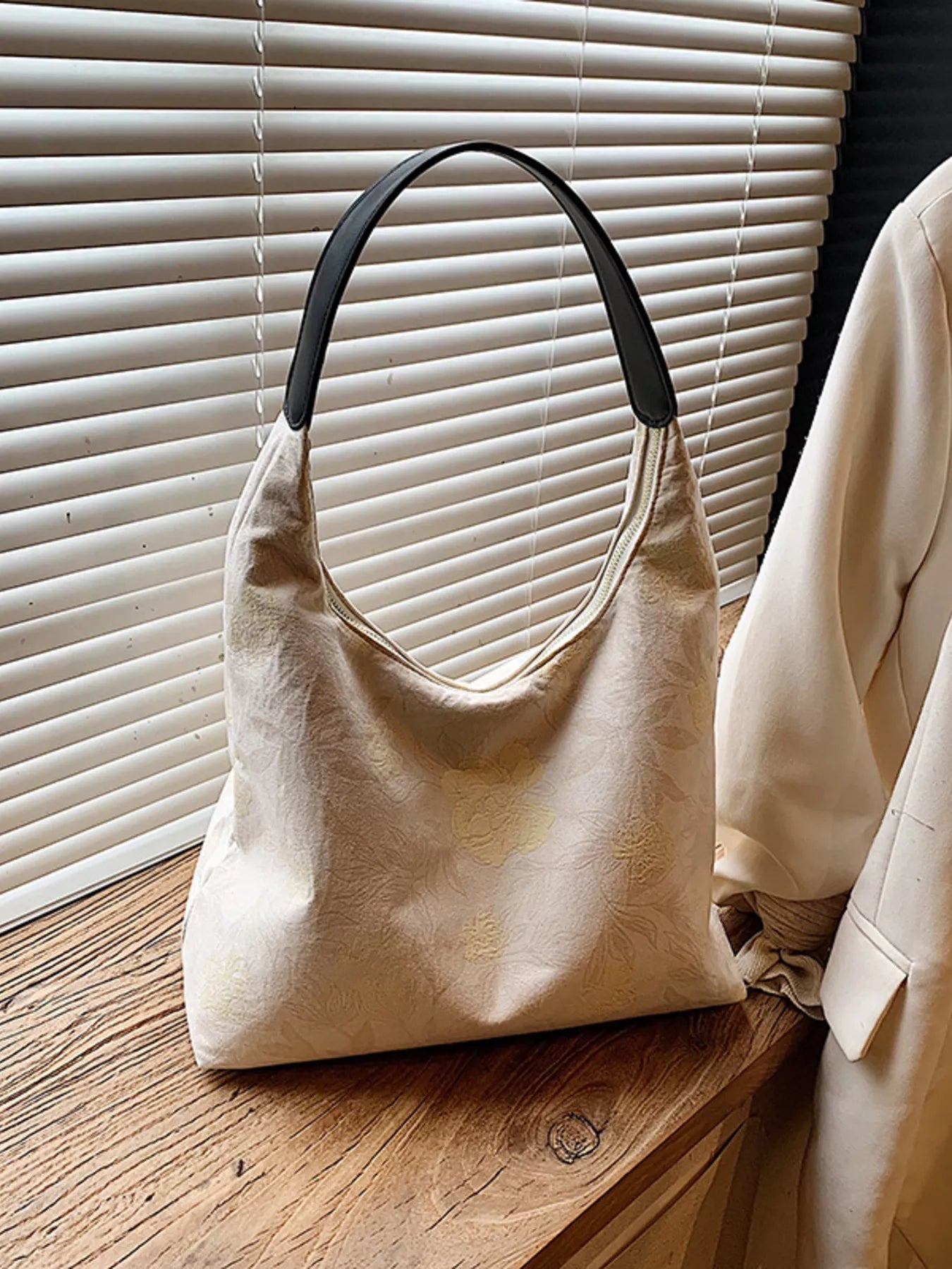 Floral Pattern Hobo Shoulder Bag - MAD RUFFI