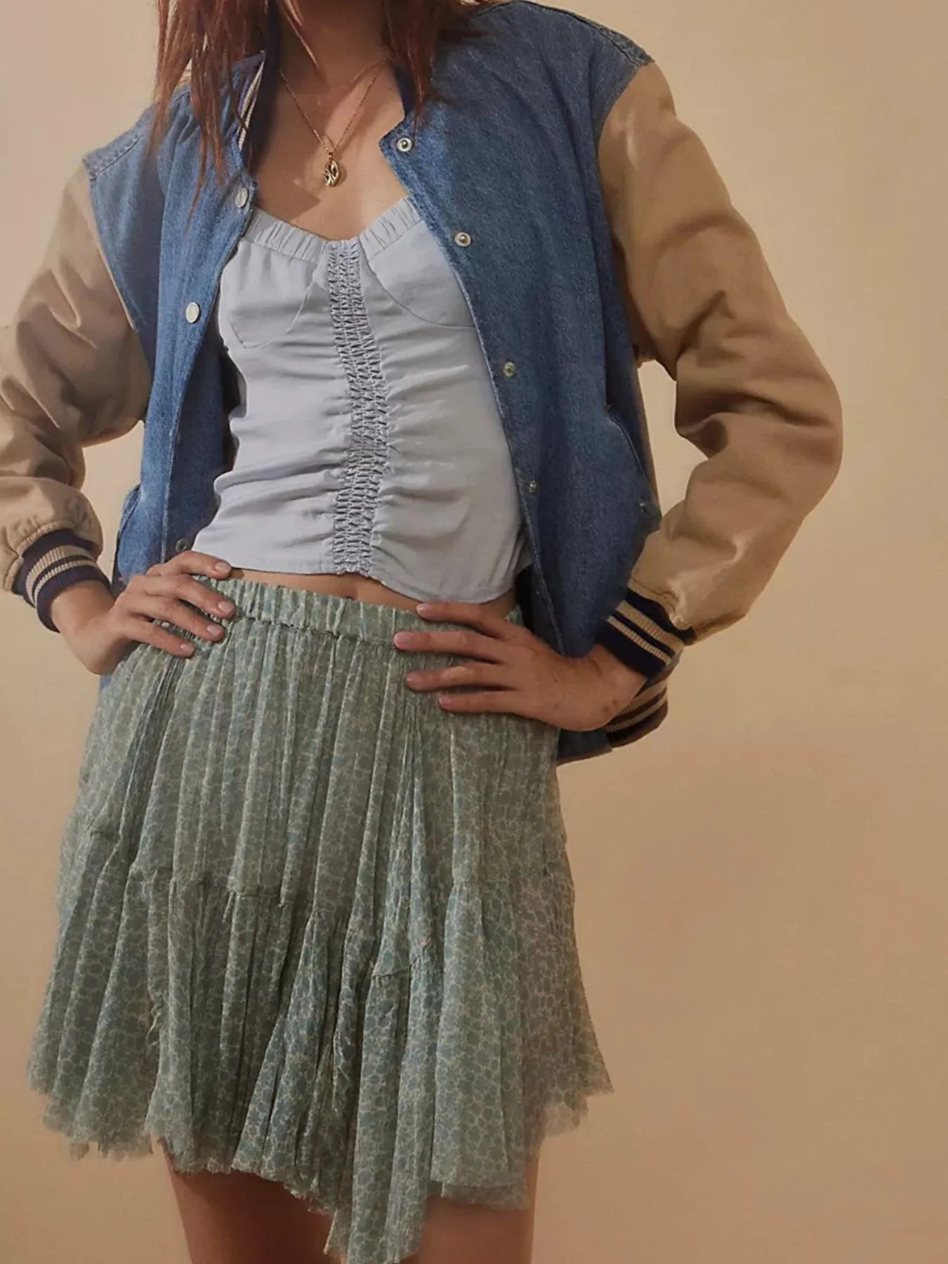 Floral Print Mini Skirt - MAD RUFFI