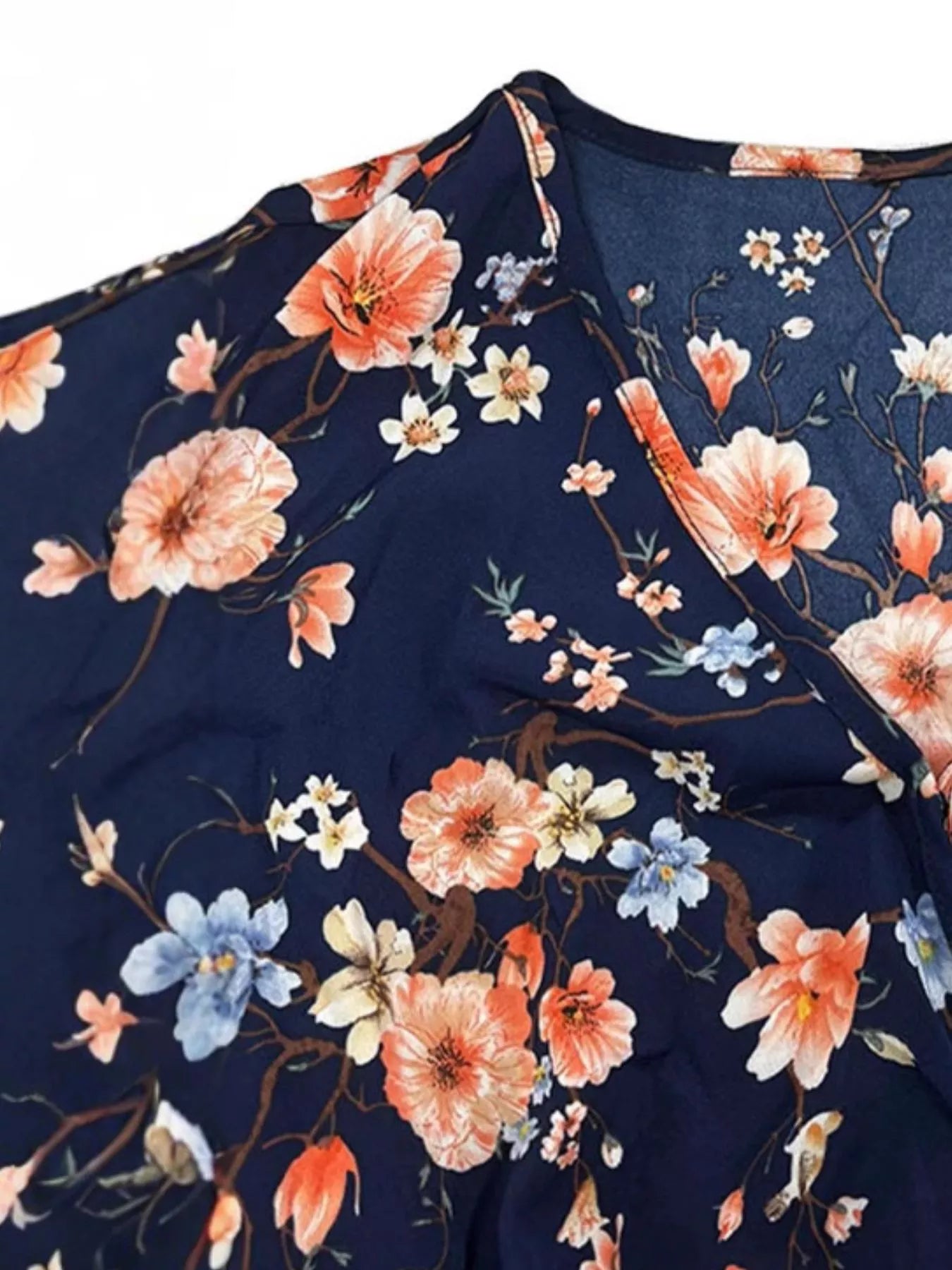 Floral Print Ruffle Sleeve Tiered Mini Dress - MAD RUFFI