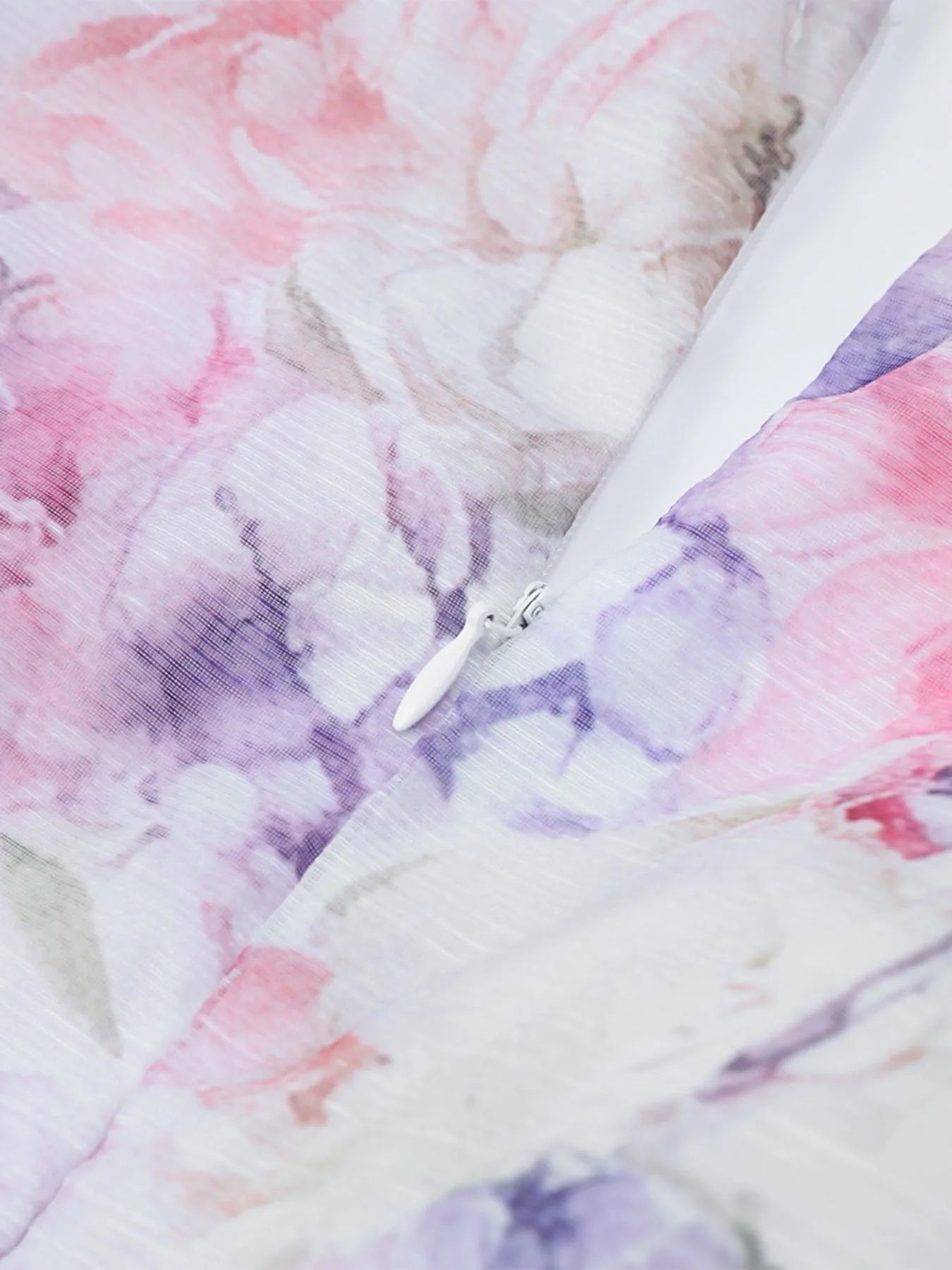 Floral Print Ruffled Mini Dress with Deep V - Neck - MAD RUFFI