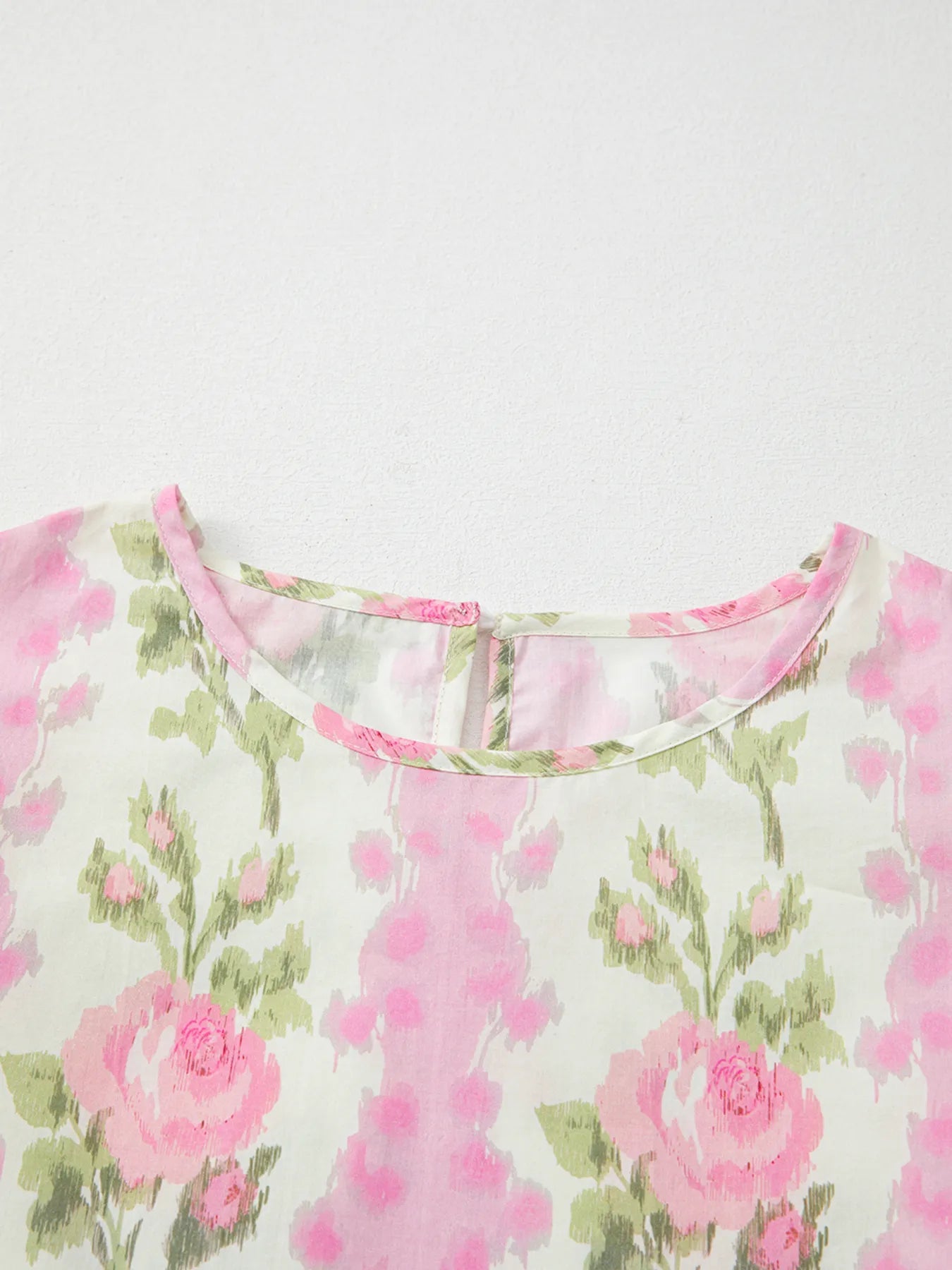 Floral Print Ruffled Sleeve Blouse - MAD RUFFI