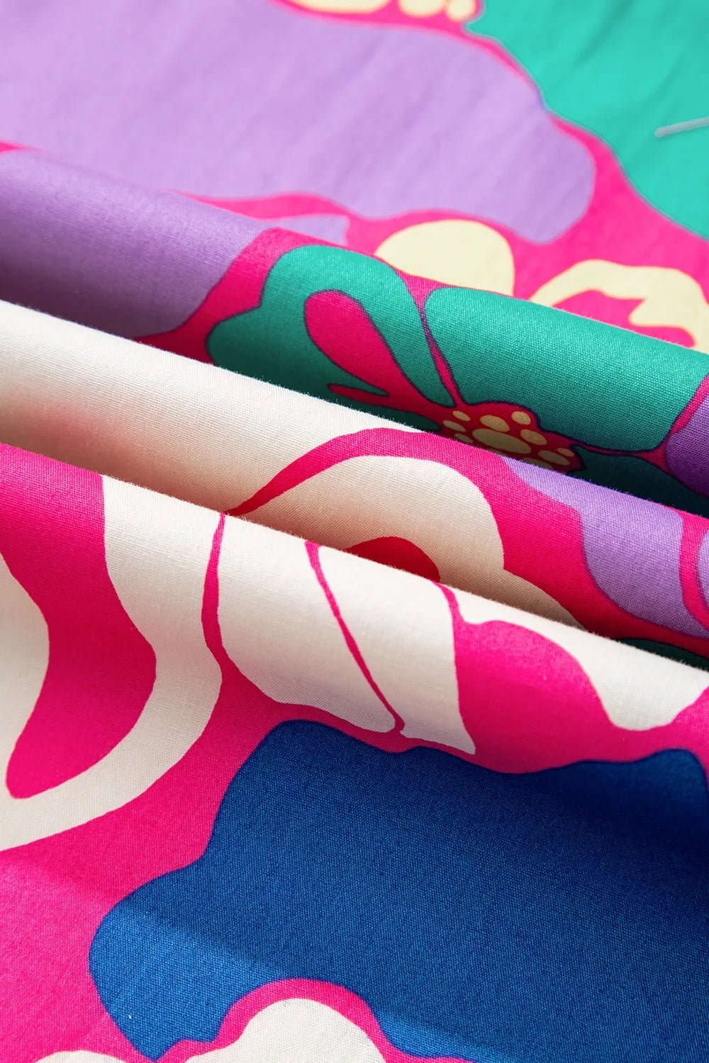 Floral Print Shirred Spaghetti Strap Loose Maxi Dress - MAD RUFFI