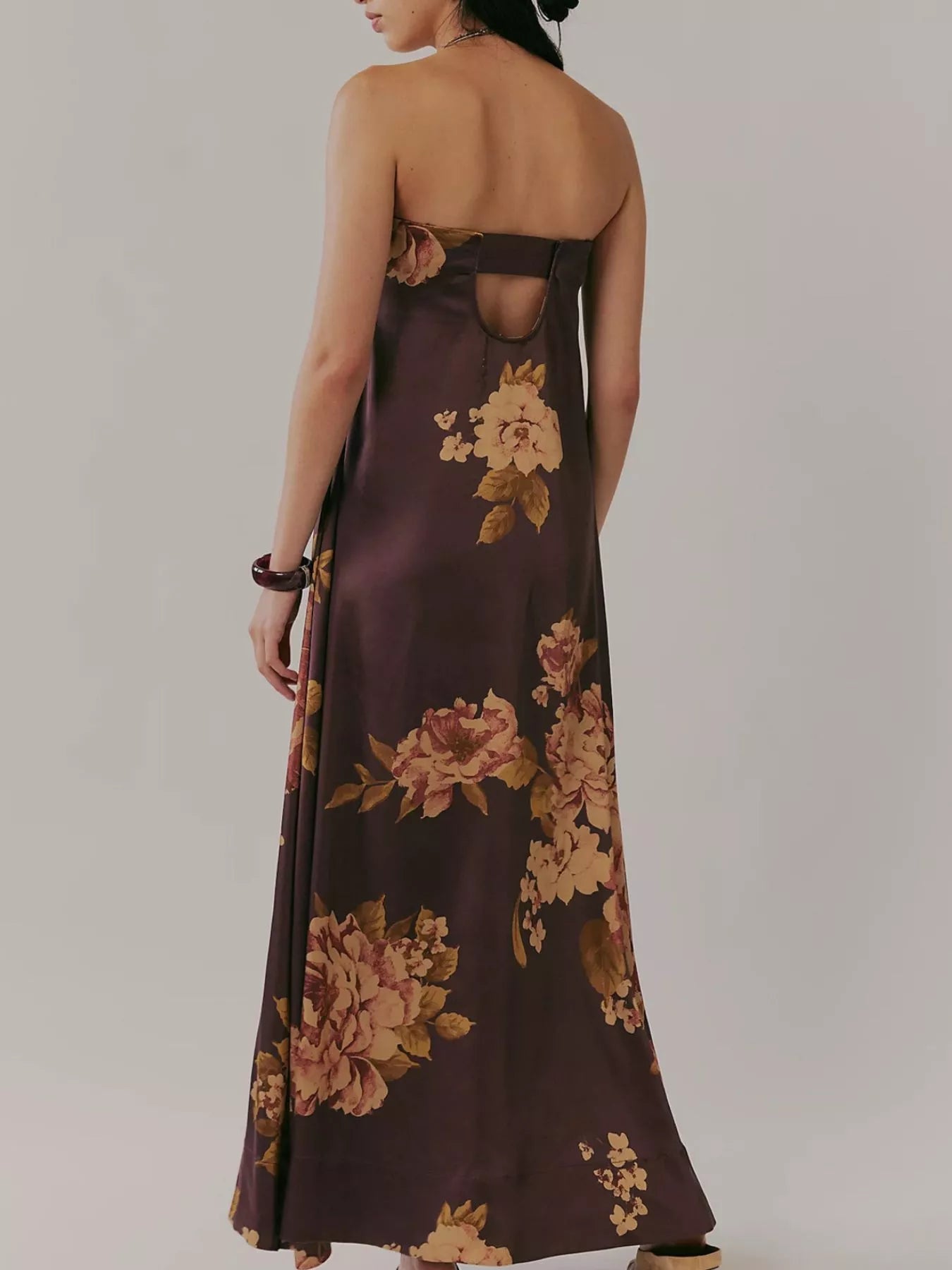 Floral Print Sleeveless Maxi Dress - MAD RUFFI