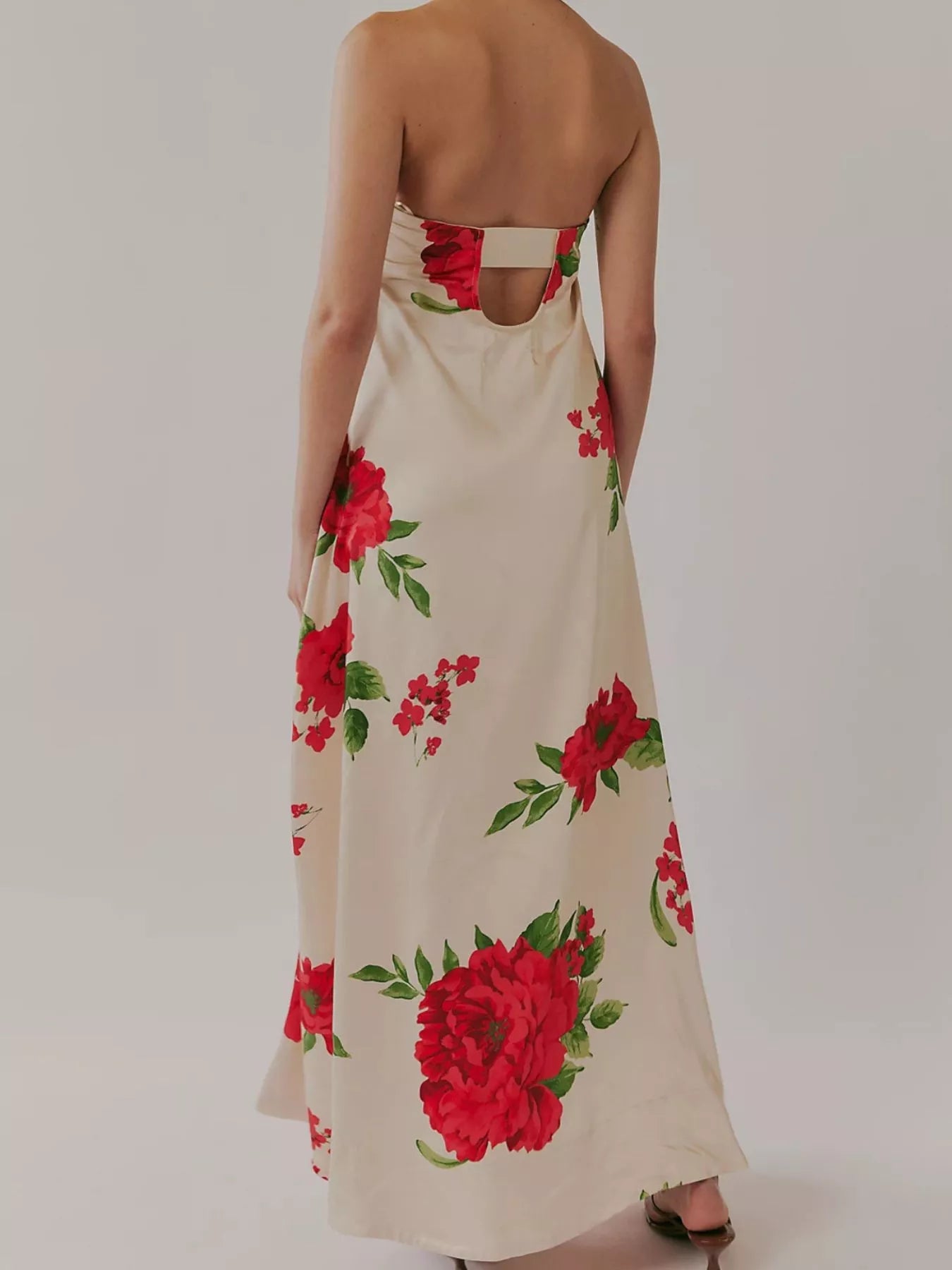 Floral Print Sleeveless Maxi Dress - MAD RUFFI