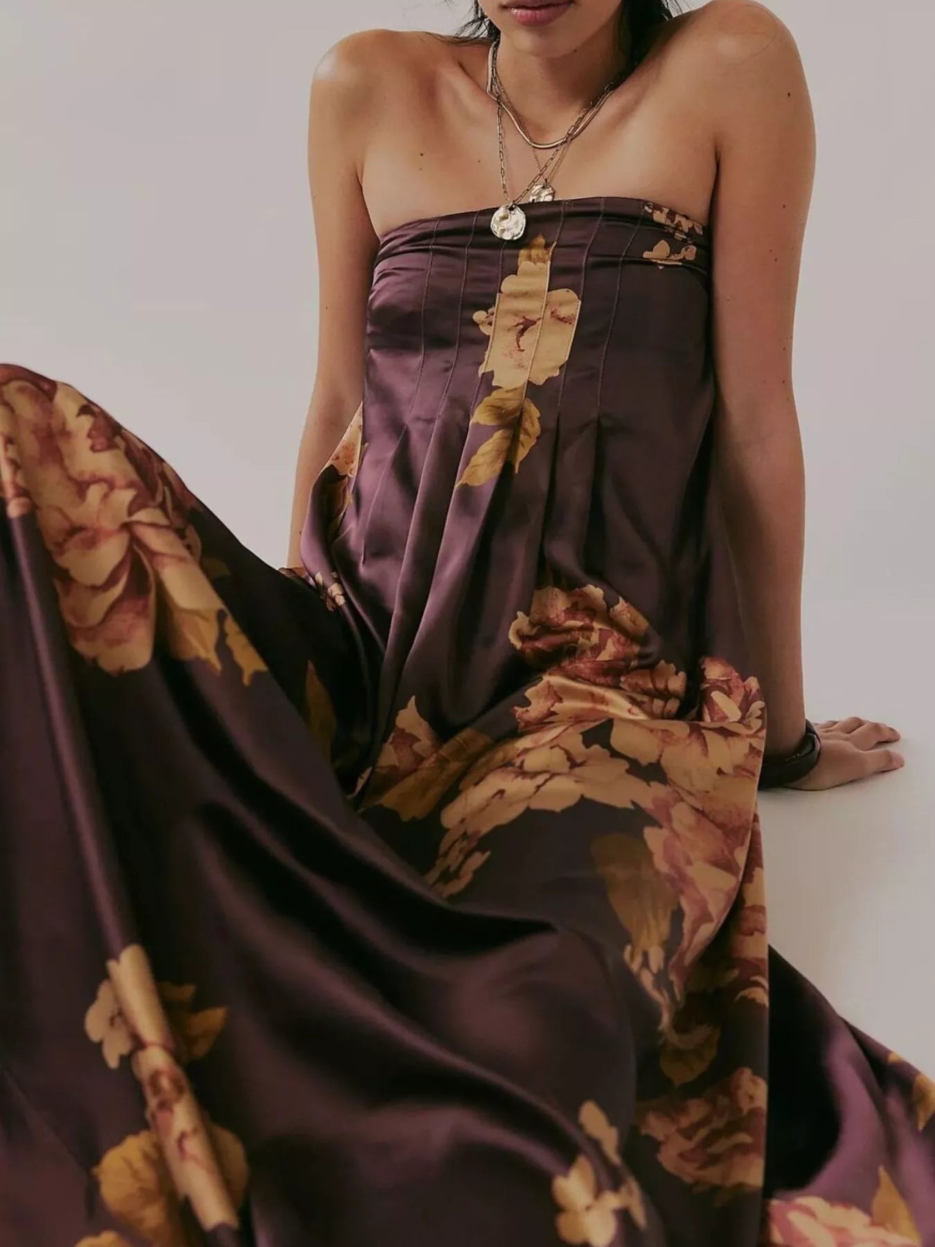 Floral Print Sleeveless Maxi Dress - MAD RUFFI