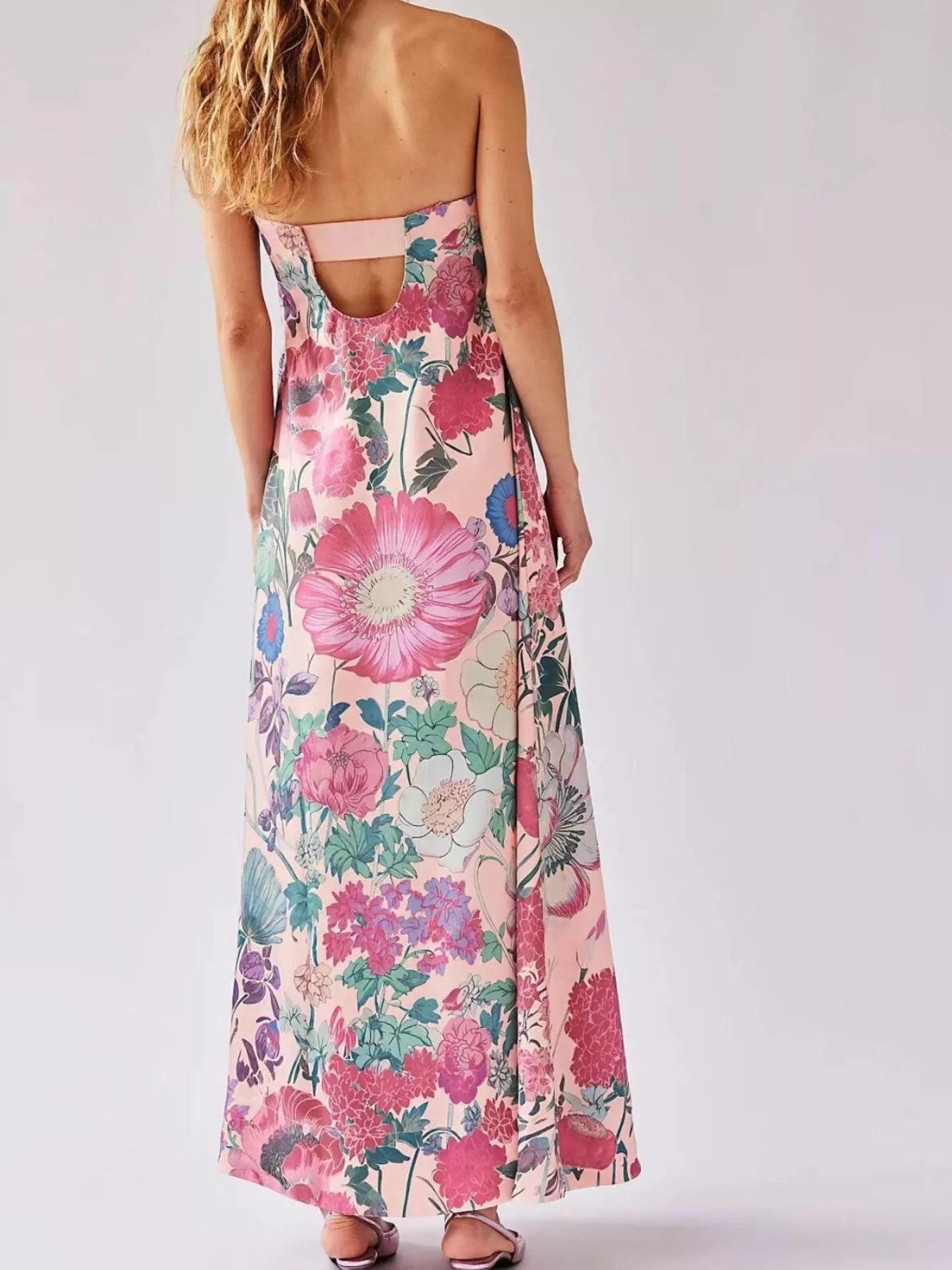 Floral Print Sleeveless Maxi Dress - MAD RUFFI