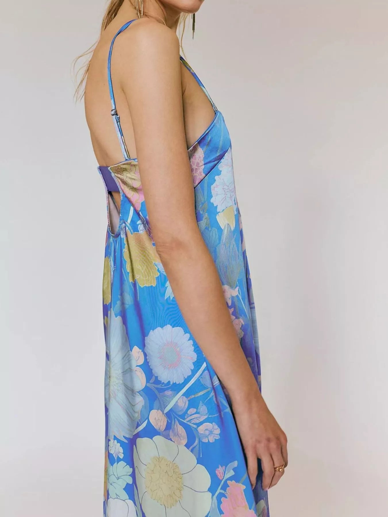 Floral Print Sleeveless Maxi Dress - MAD RUFFI