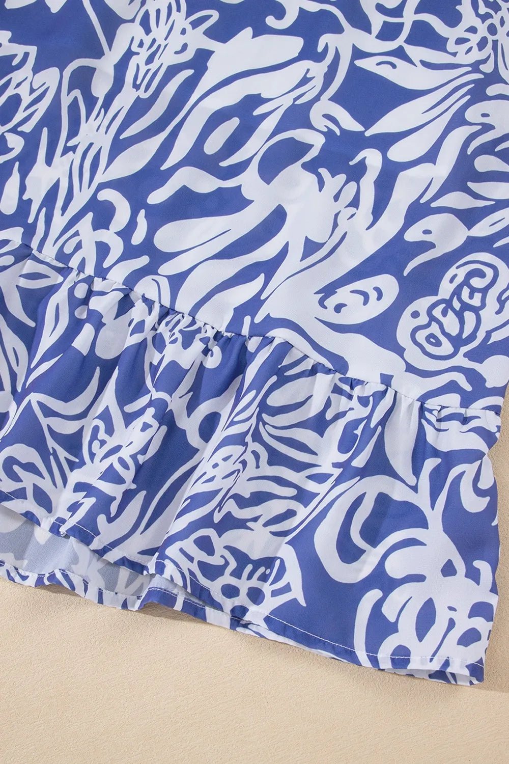 Floral Print Spaghetti Strap High Waist Dress - MAD RUFFI