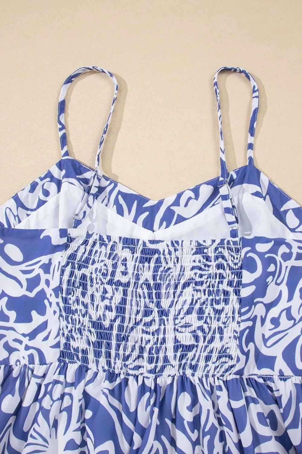 Floral Print Spaghetti Strap High Waist Dress - MAD RUFFI