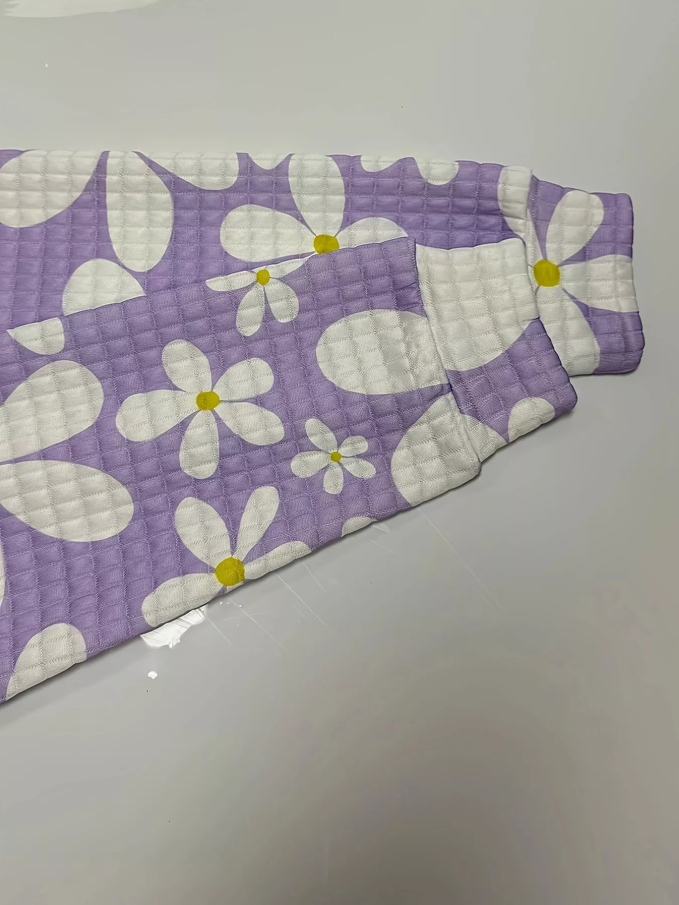 Floral Print Textured Drawstring Hoodie - MAD RUFFI