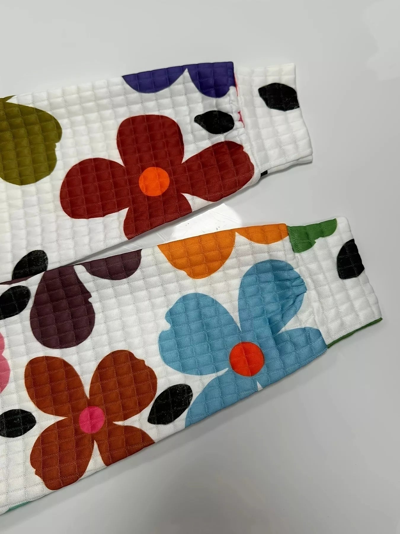 Floral Print Textured Drawstring Hoodie - MAD RUFFI