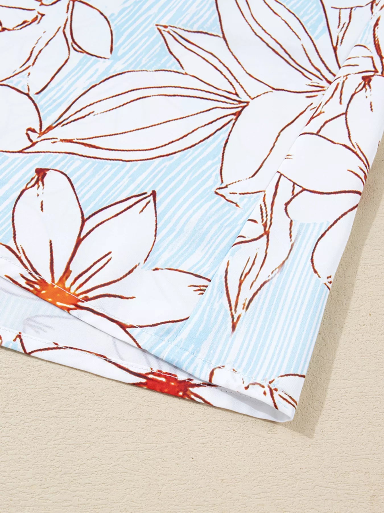 Floral Print Tie Neck Long Sleeve Mini Dress - MAD RUFFI