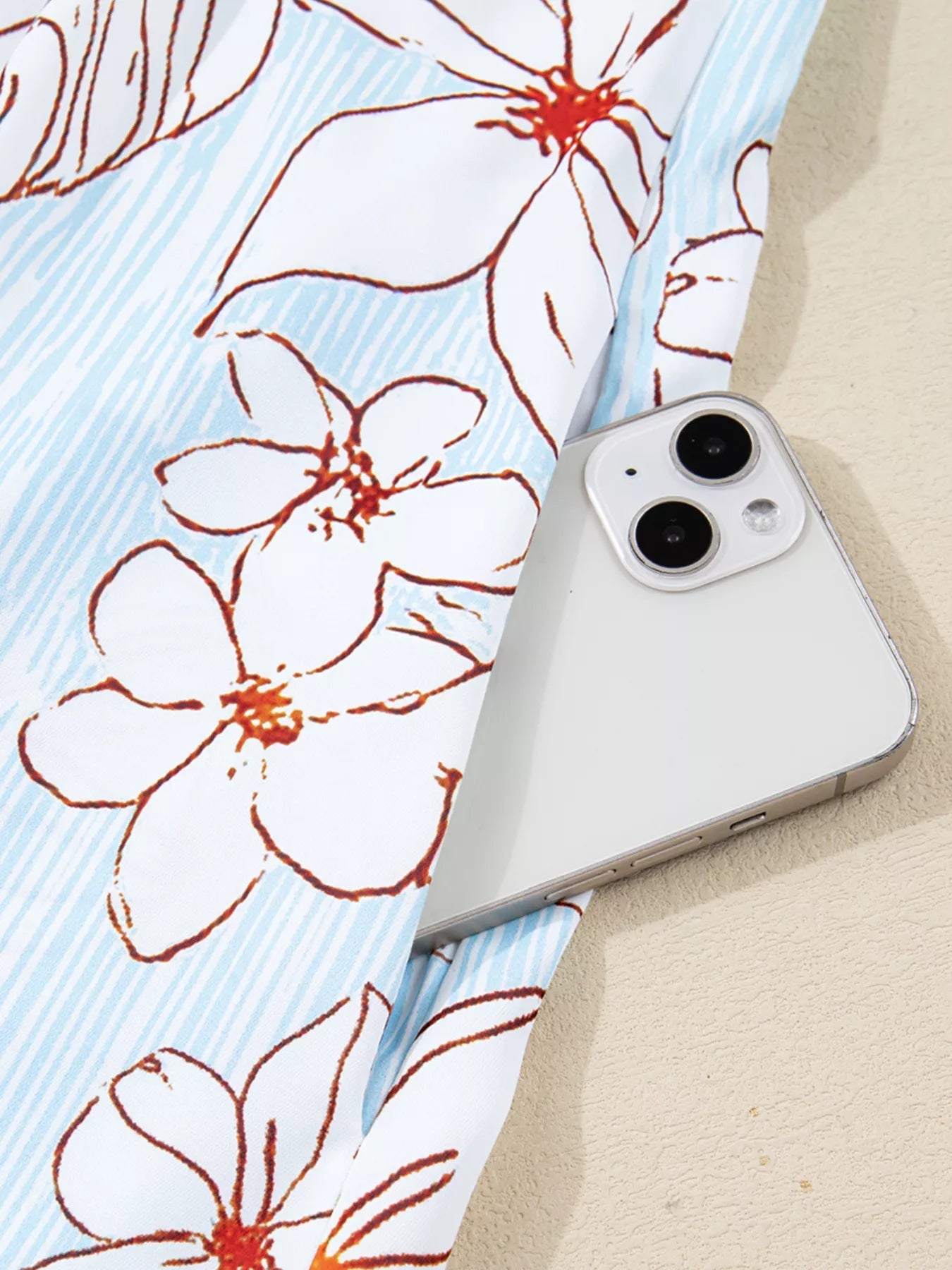 Floral Print Tie Neck Long Sleeve Mini Dress - MAD RUFFI