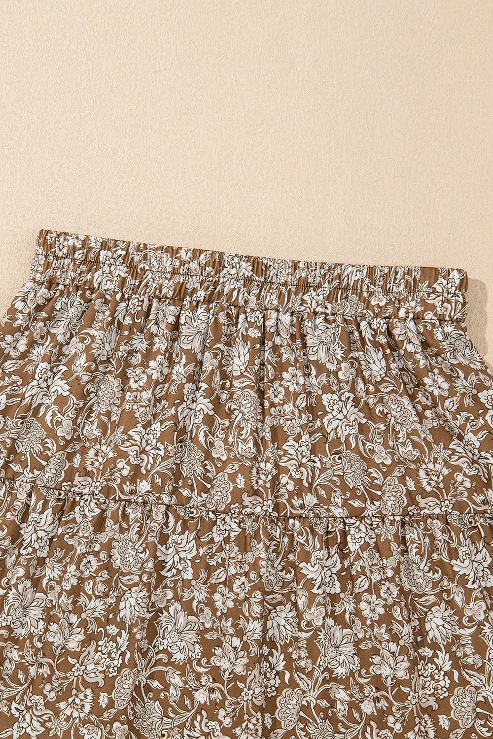 Floral Print Tiered Maxi Skirt - MAD RUFFI