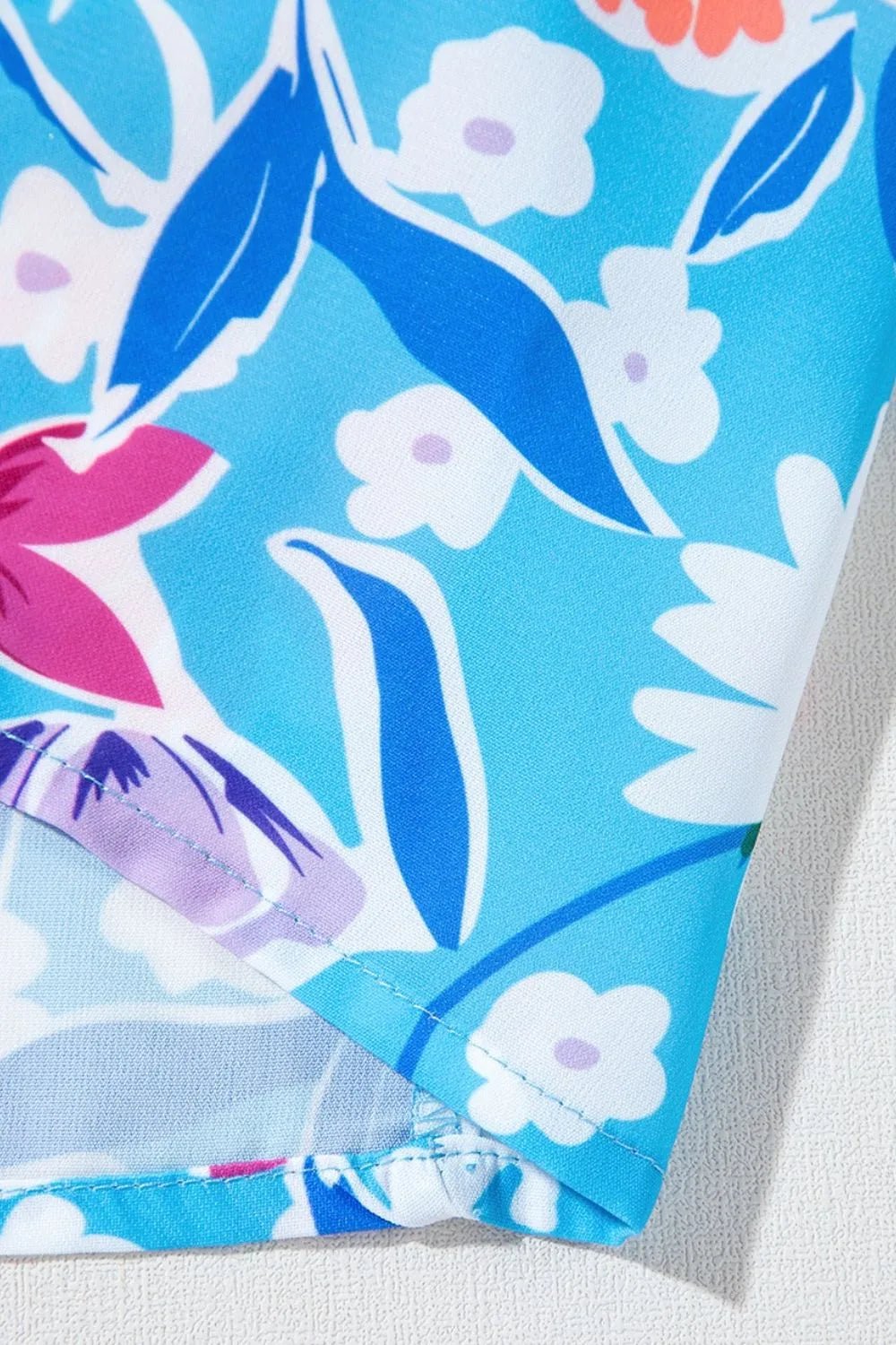 Floral Printed High Waist Split Skirt - MAD RUFFI