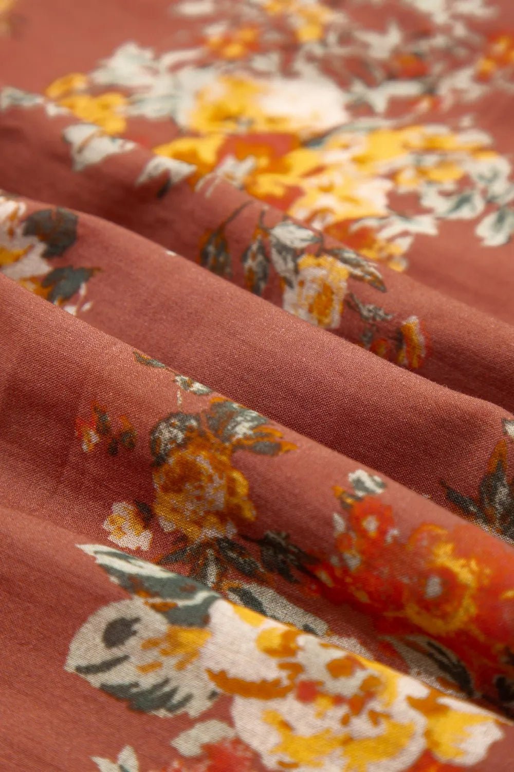 Floral Puff Sleeve Square Neck Knot Open Back Mini Dress - MAD RUFFI