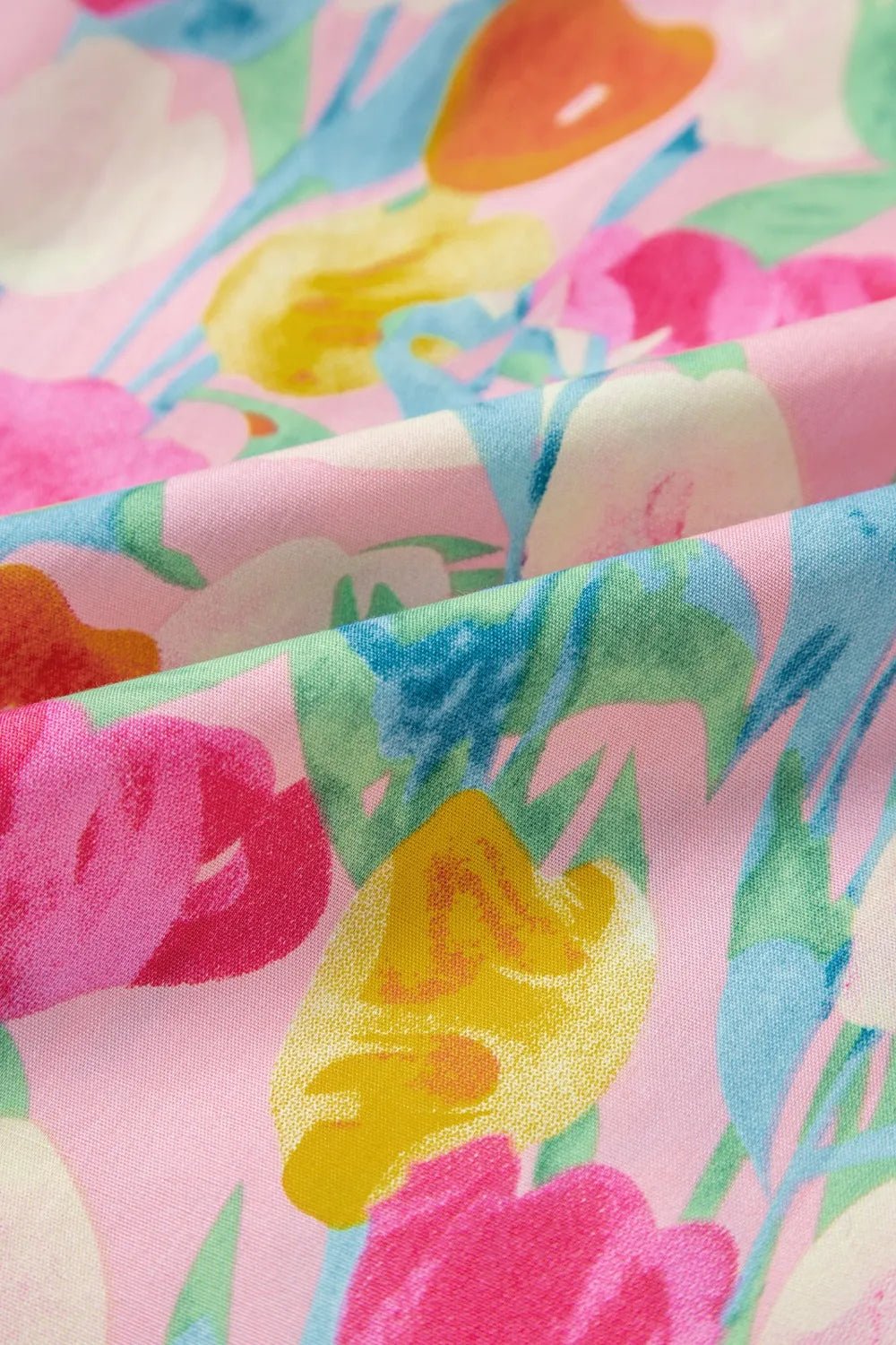 Floral Ruffle Layered Sleeve Blouse - MAD RUFFI