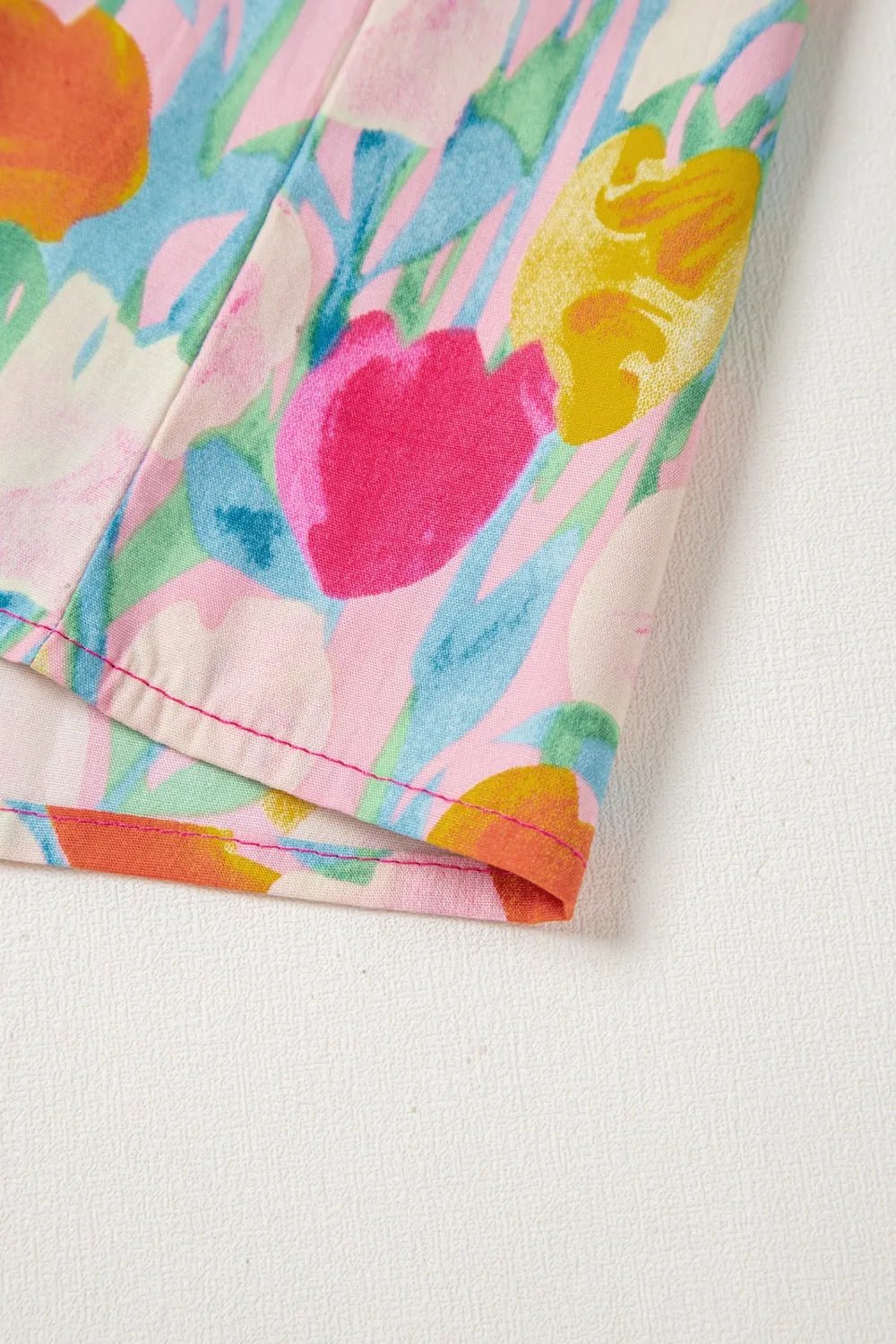 Floral Ruffle Layered Sleeve Blouse - MAD RUFFI