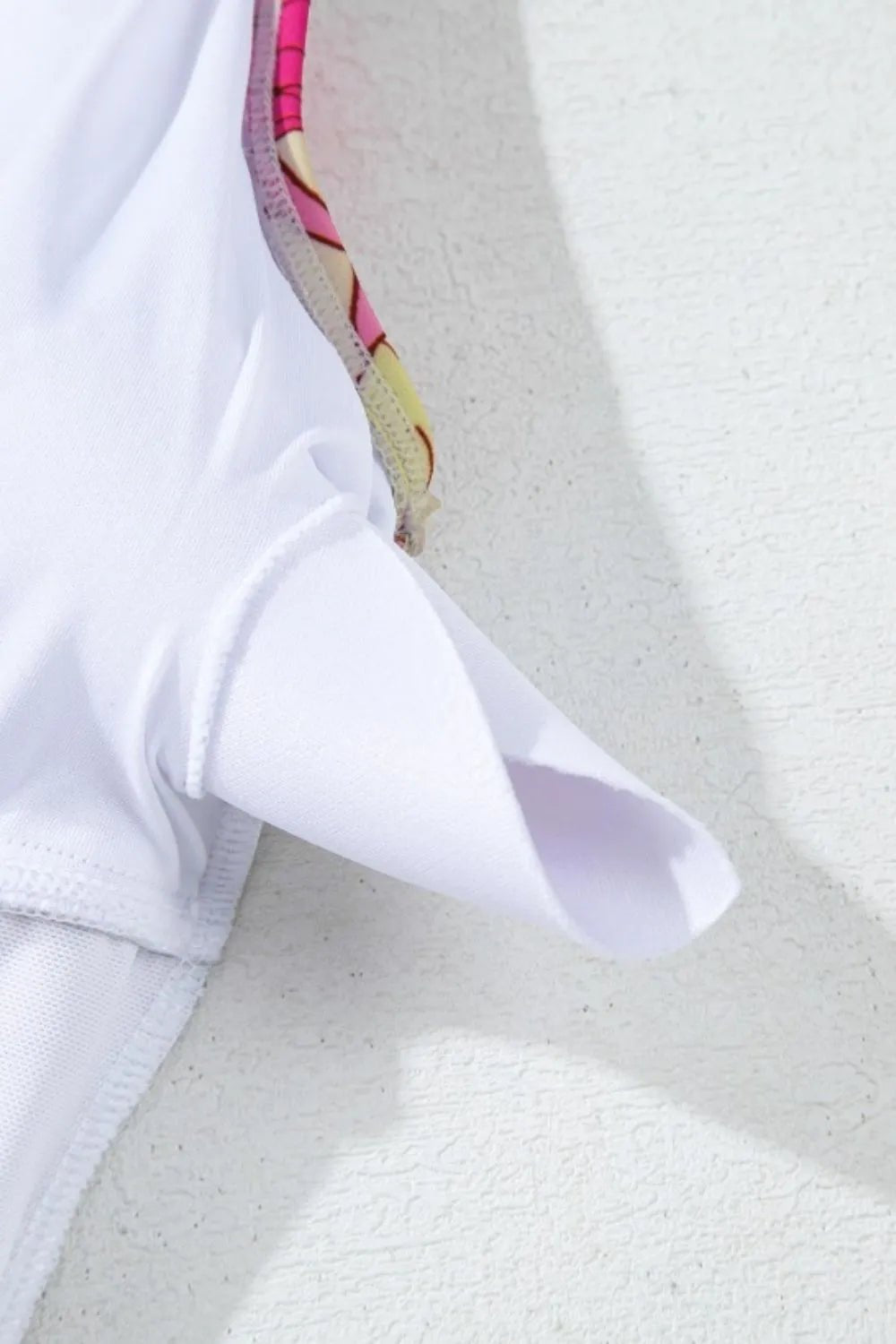 Floral Ruffle Trim Tummy Control One Piece Swimsuit - MAD RUFFI