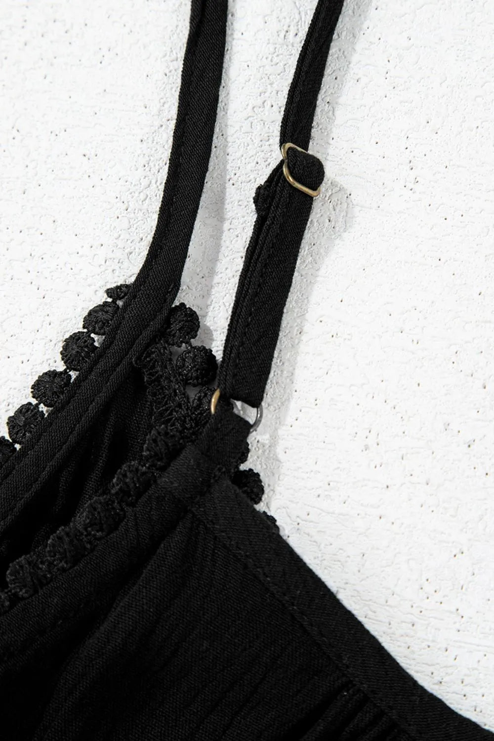 Floral Ruffled Hem Embroidery Cami - MAD RUFFI