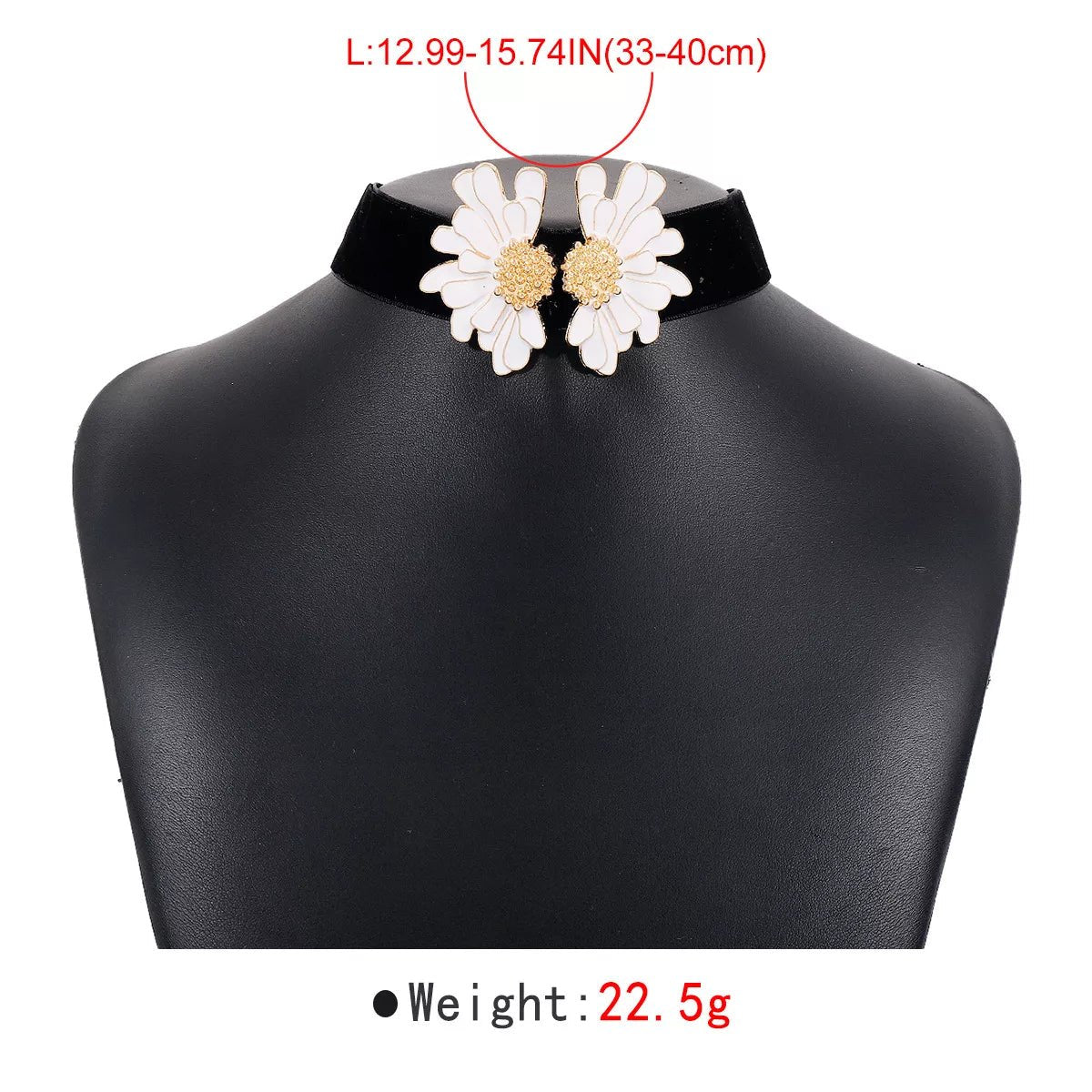 Floral Velvet Choker Necklace - MAD RUFFI
