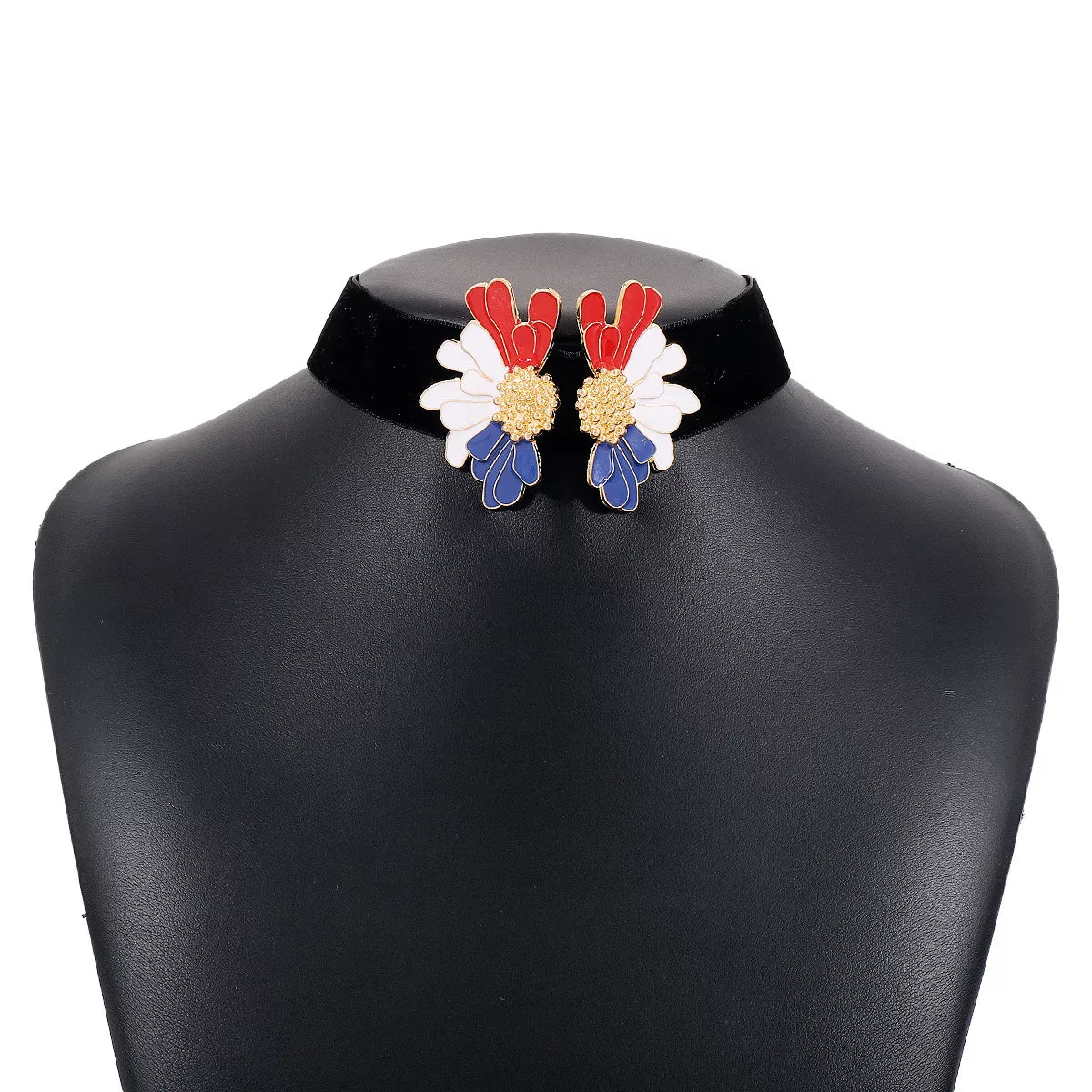 Floral Velvet Choker Necklace - MAD RUFFI