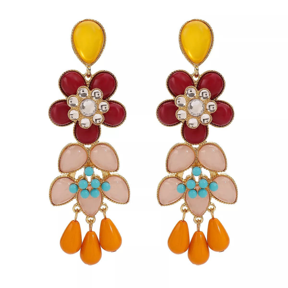 Flower Dangle Earrings - MAD RUFFI