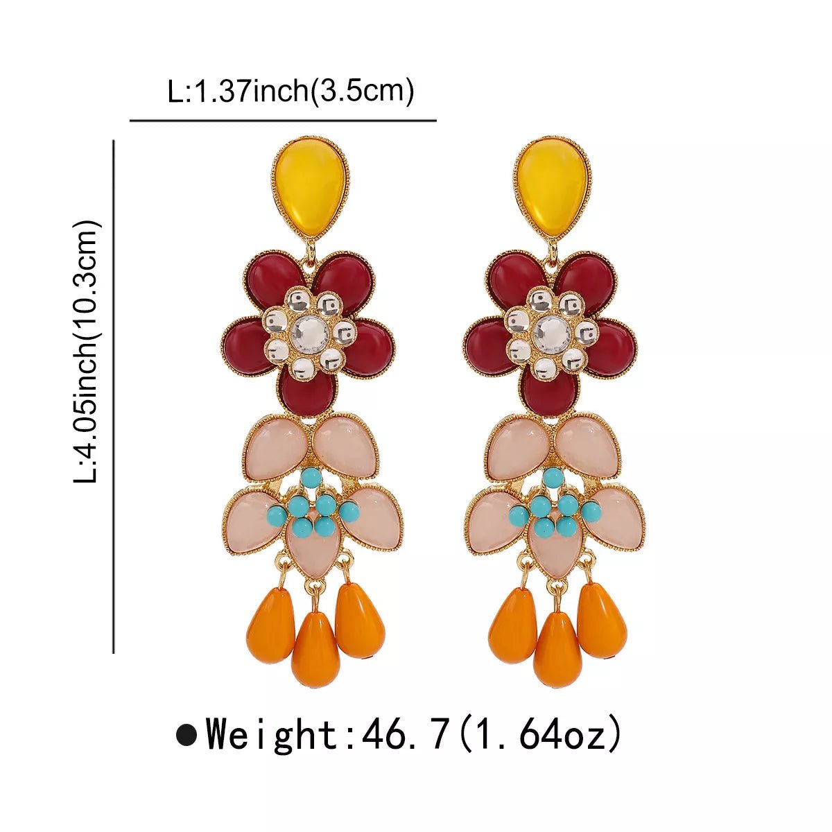 Flower Dangle Earrings - MAD RUFFI