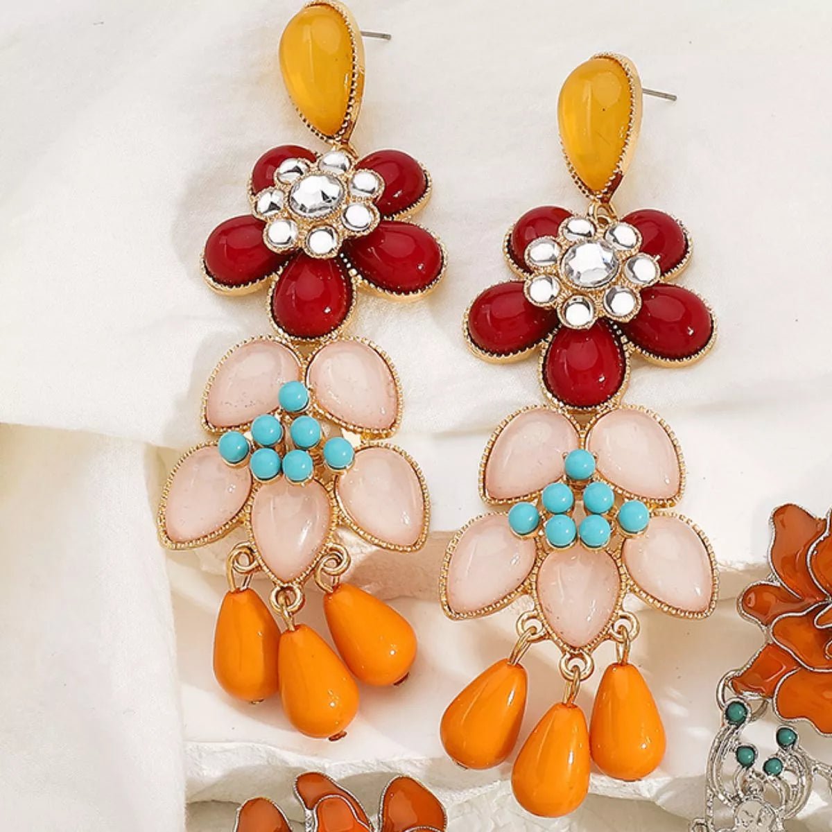 Flower Dangle Earrings - MAD RUFFI