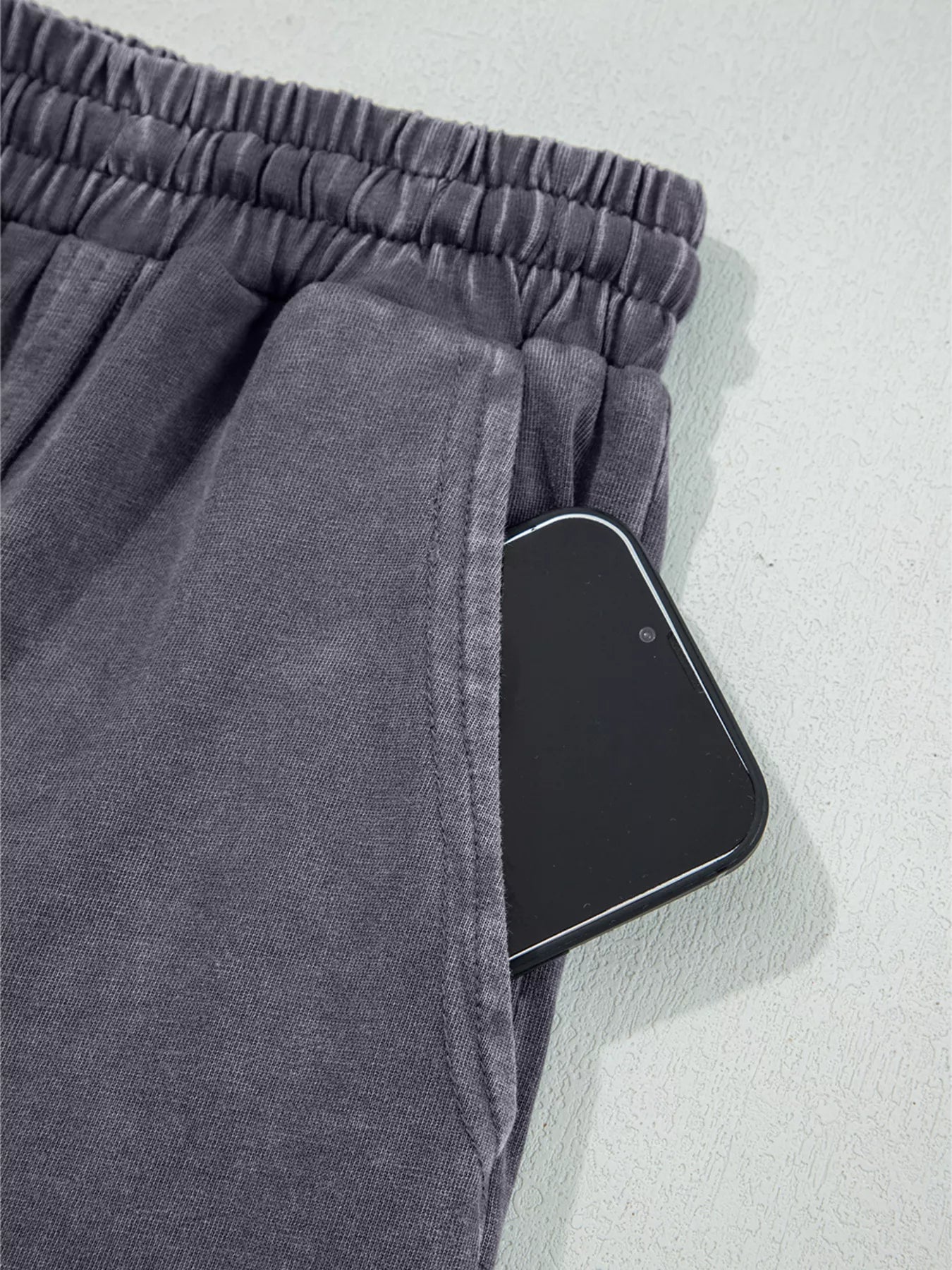 Flower Patch Mineral Washed Terry Knit Cropped Wide Leg Pants - MAD RUFFI