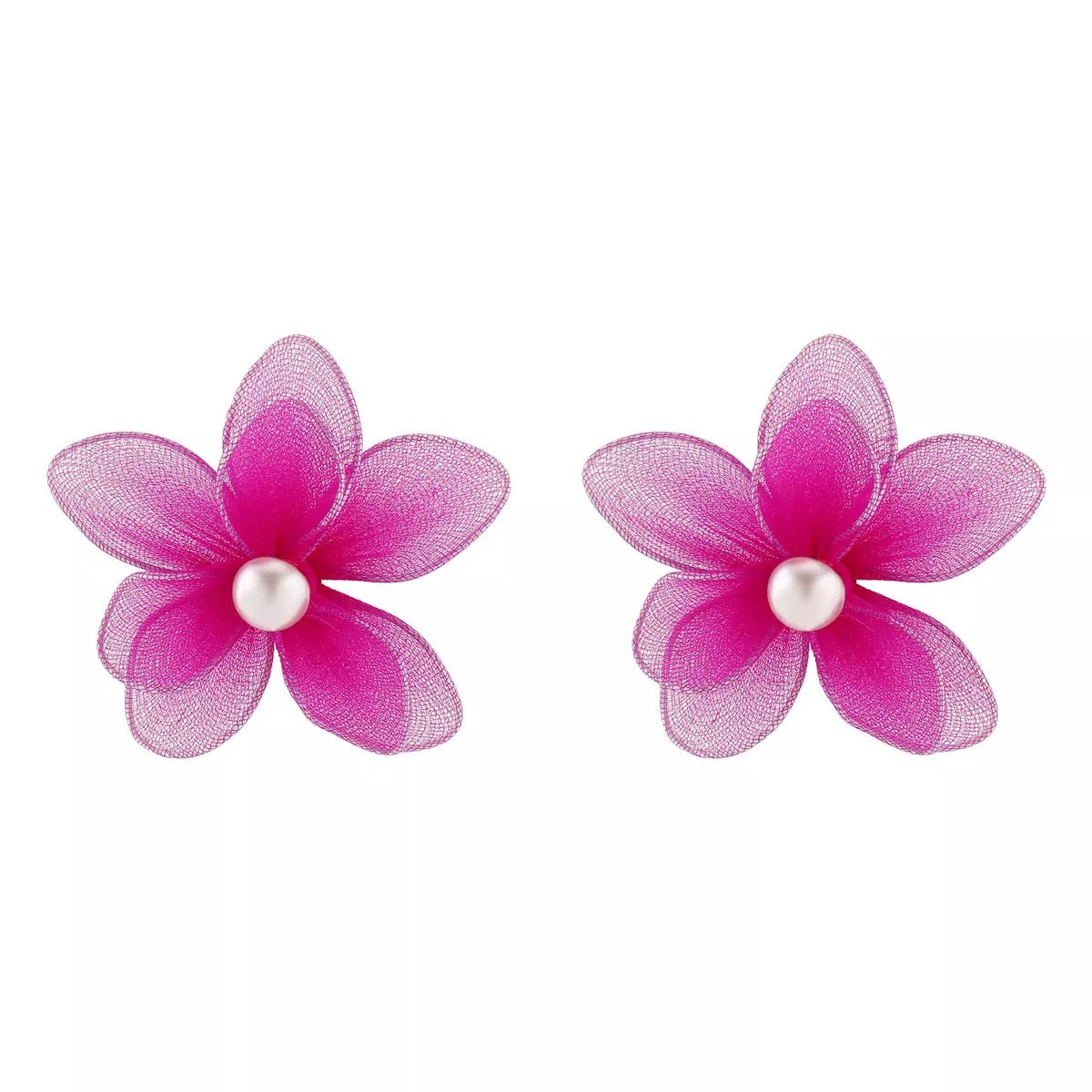 Flower Pearl Stud Earrings - MAD RUFFI