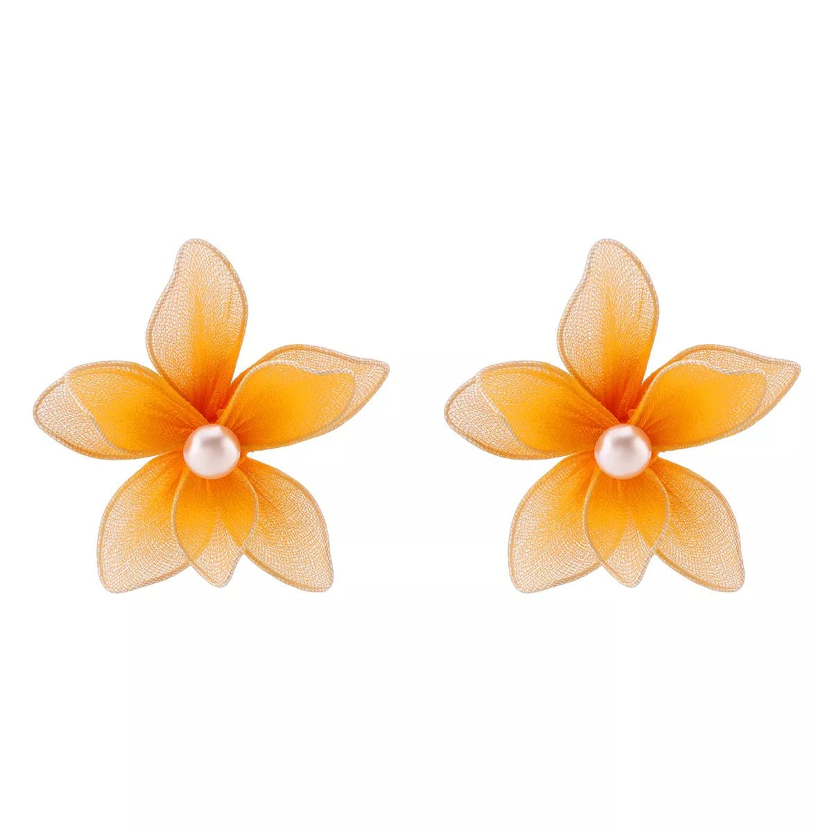 Flower Pearl Stud Earrings - MAD RUFFI
