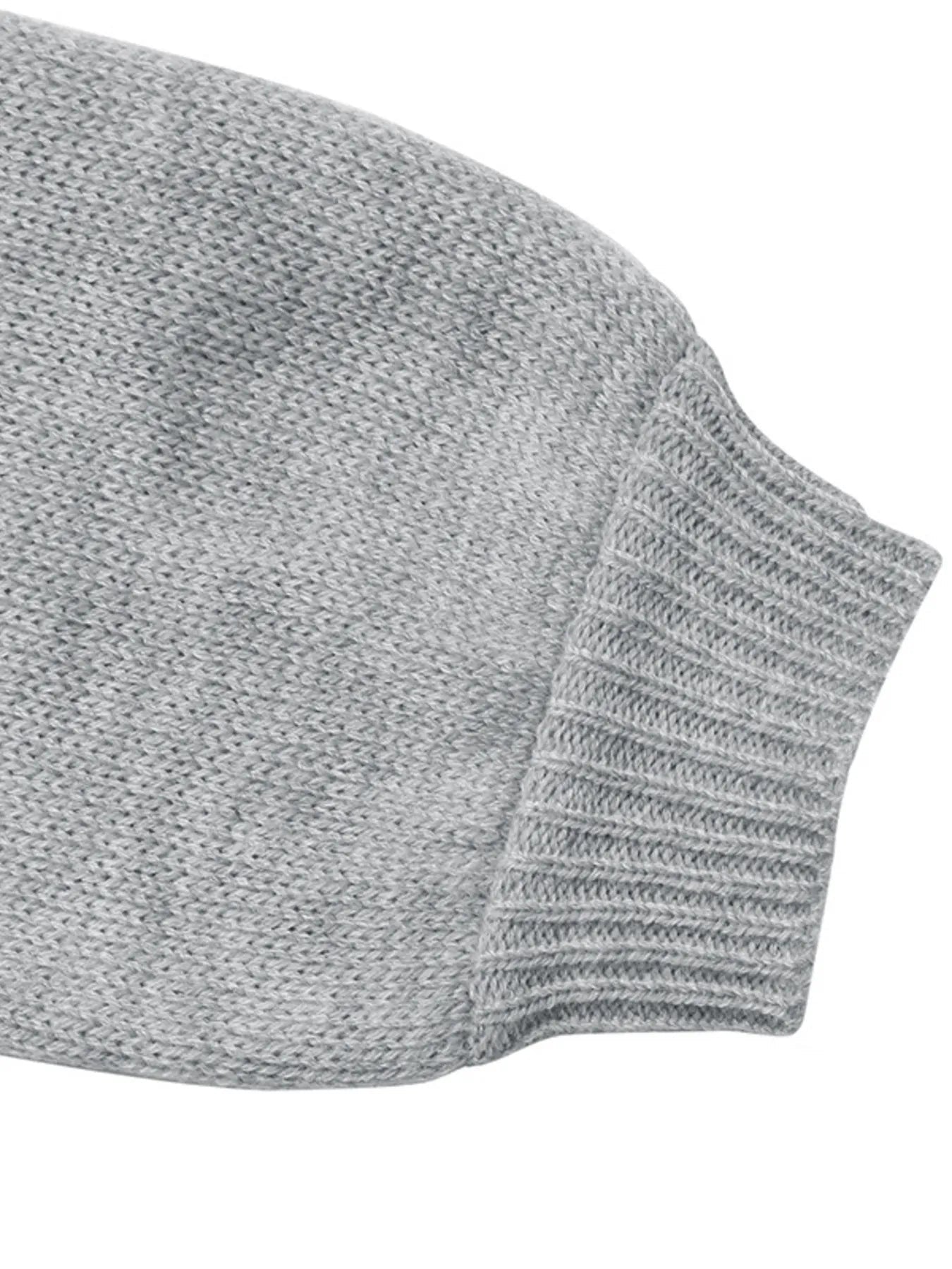 Flower Round Neck Long Sleeve Sweater - MAD RUFFI