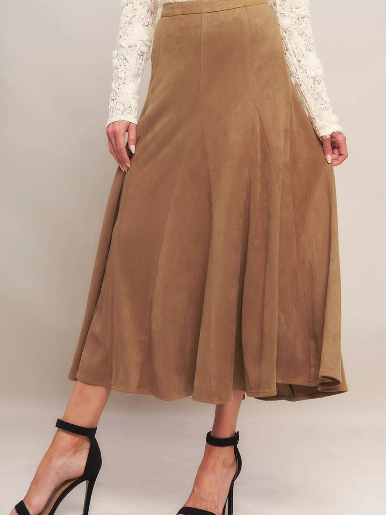 Flowy A - Line Midi Skirt - MAD RUFFI