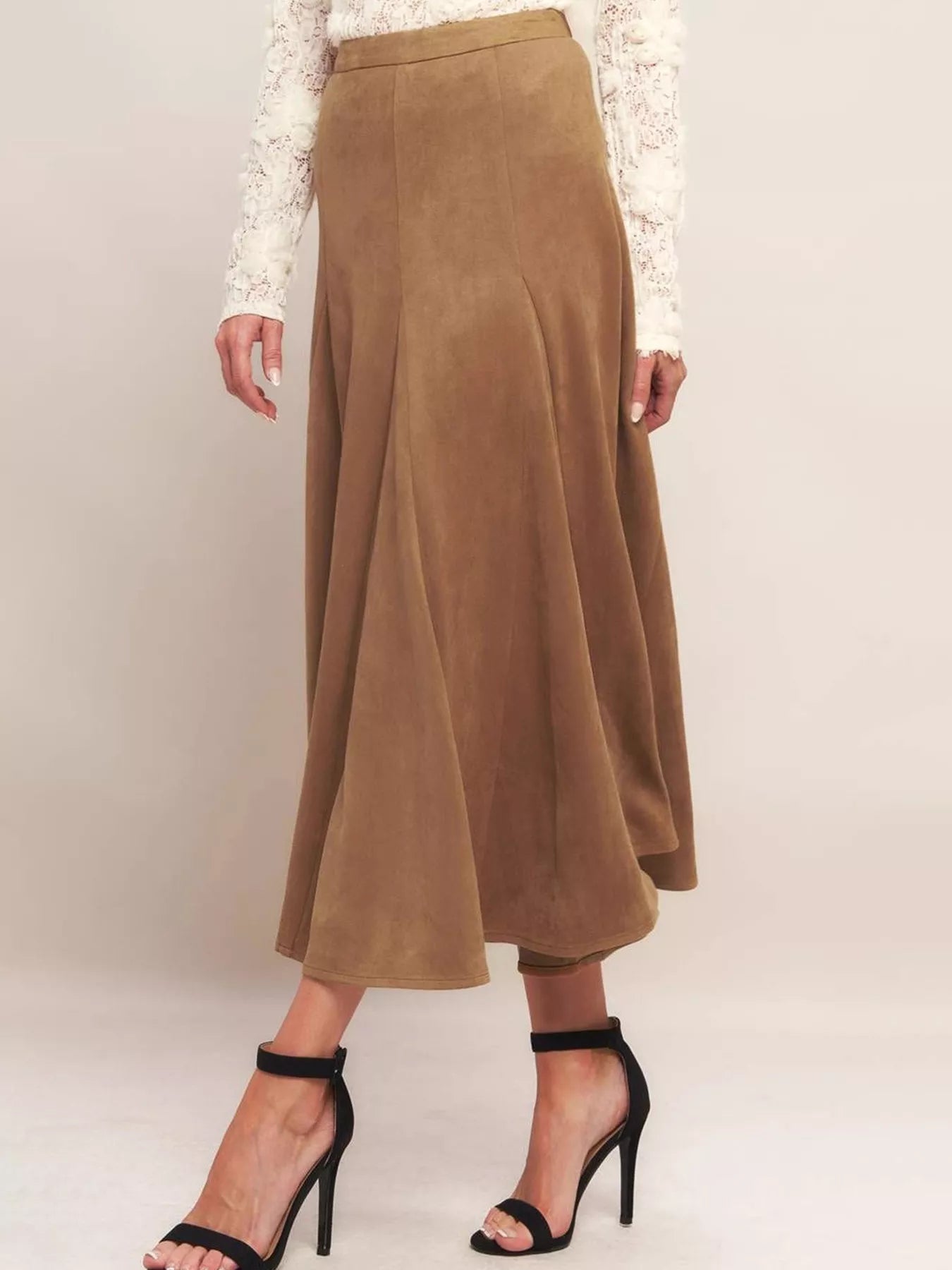 Flowy A - Line Midi Skirt - MAD RUFFI