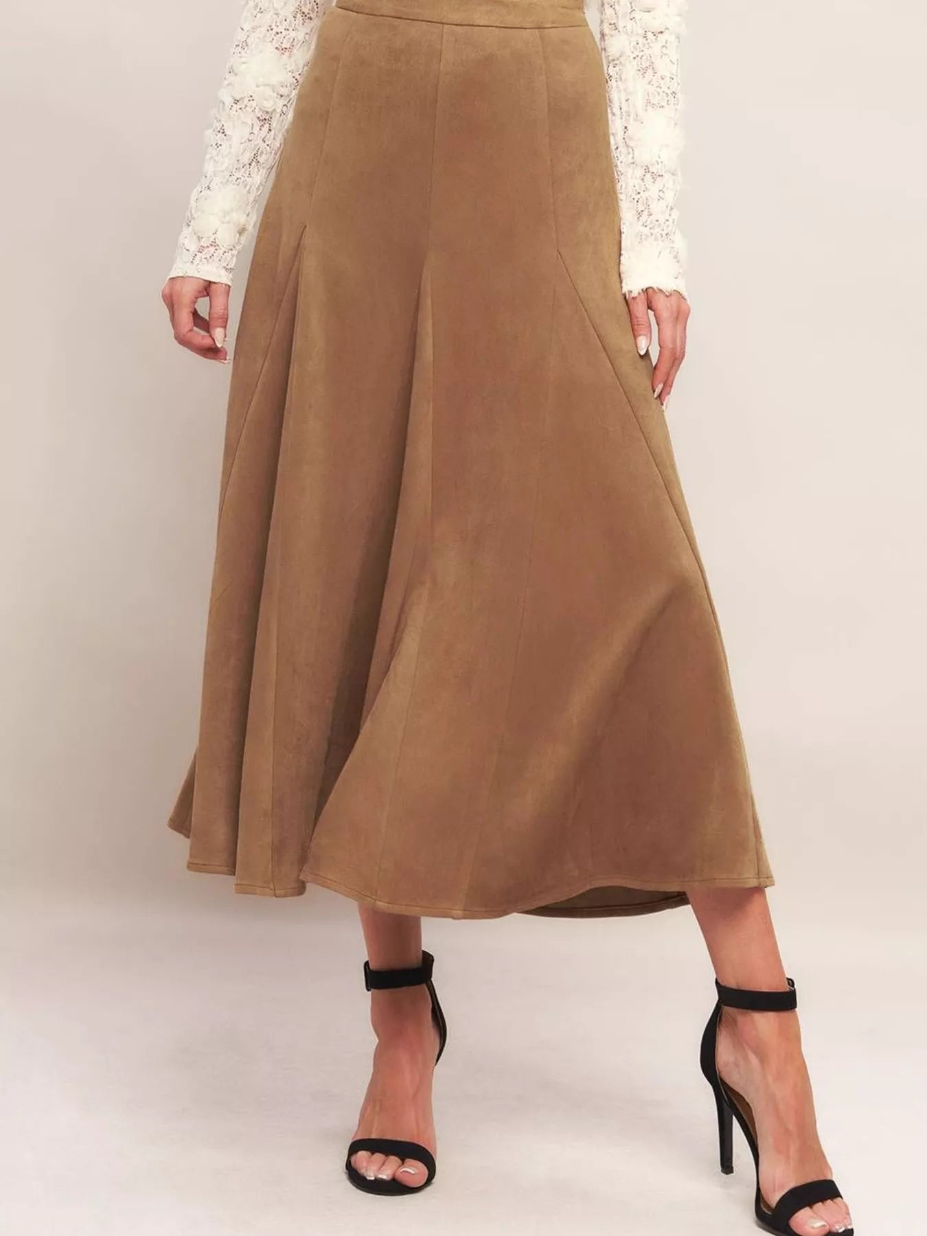Flowy A - Line Midi Skirt - MAD RUFFI