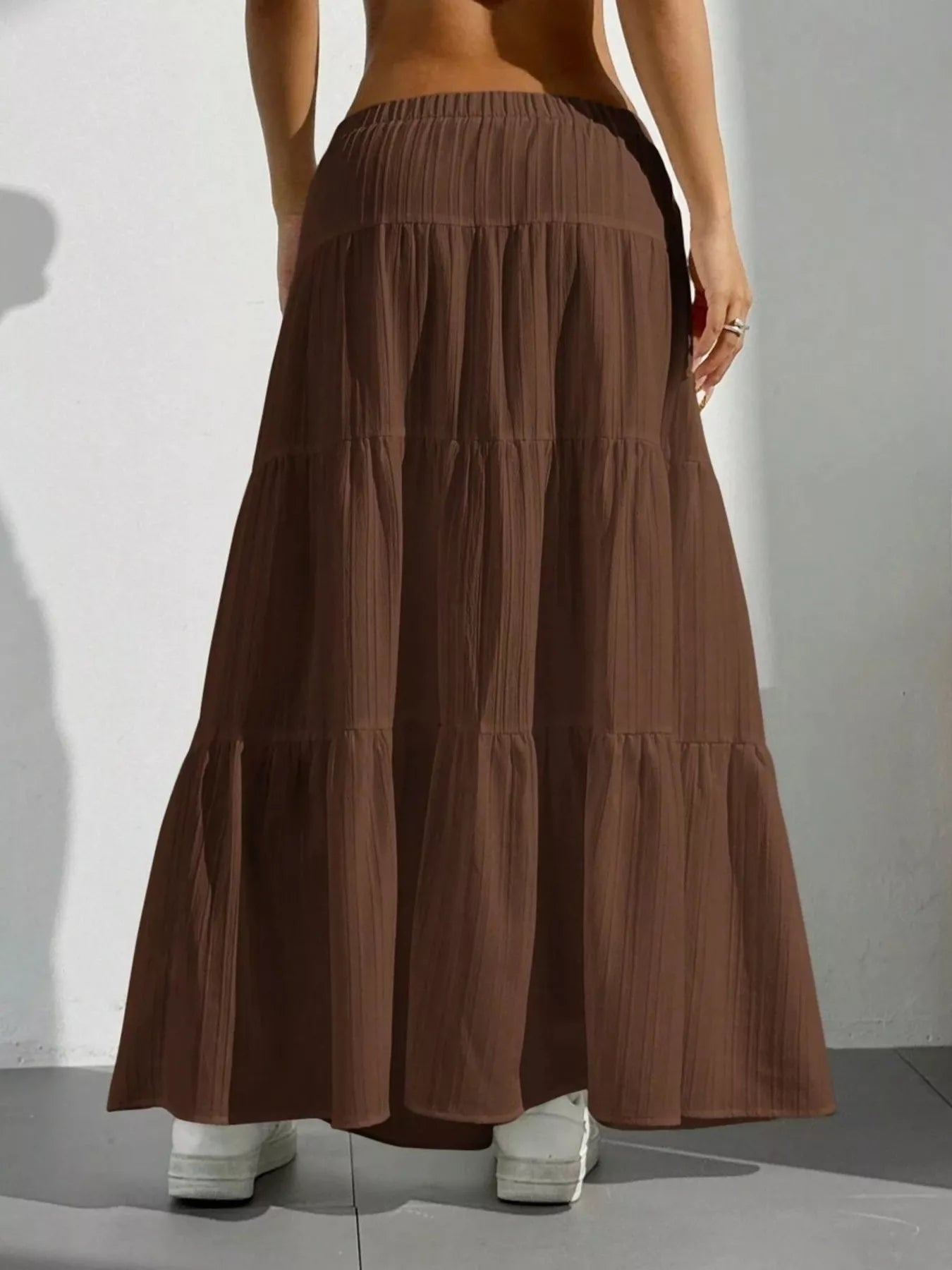 Flowy Tiered Maxi Skirt - MAD RUFFI
