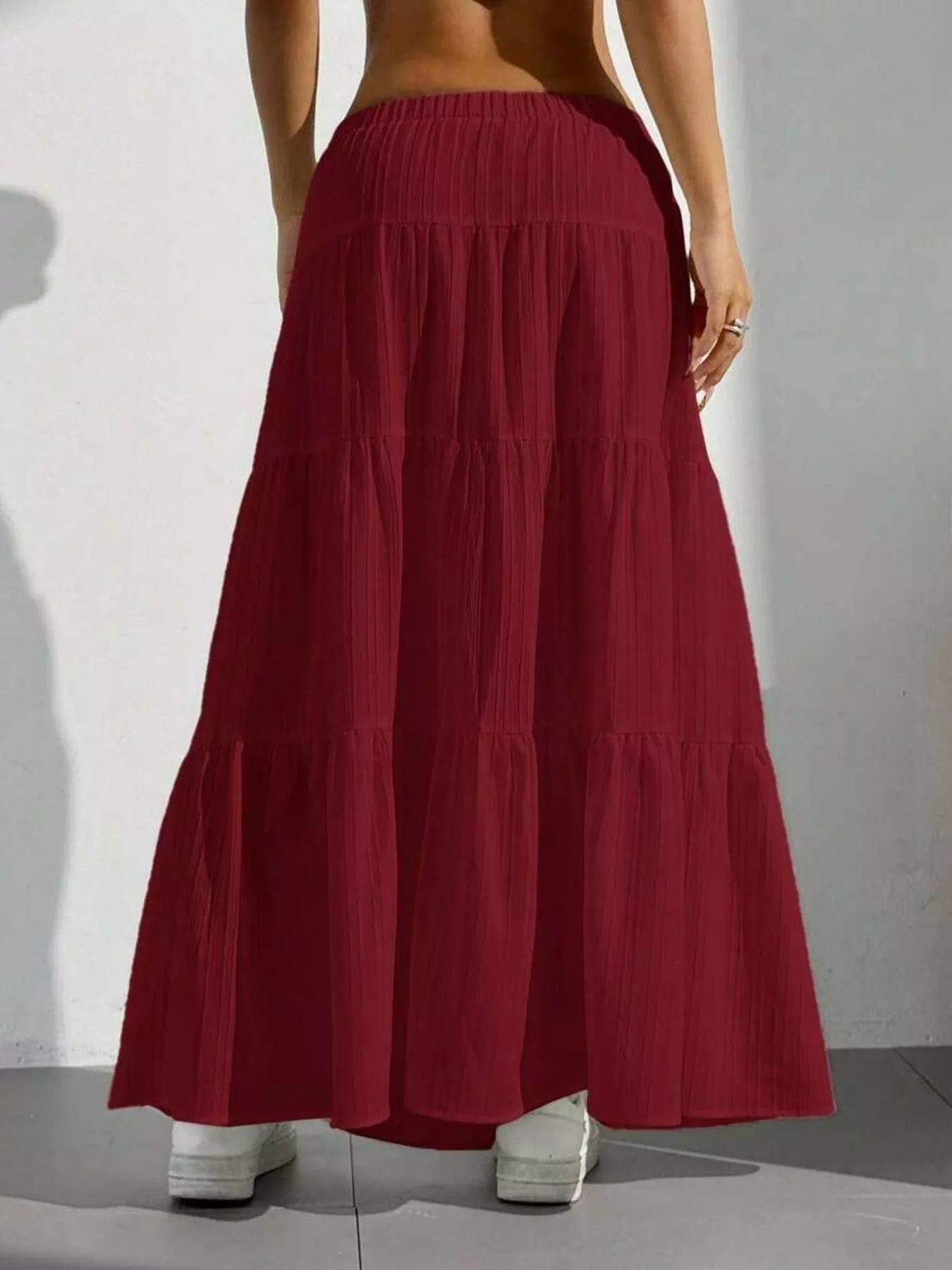 Flowy Tiered Maxi Skirt - MAD RUFFI