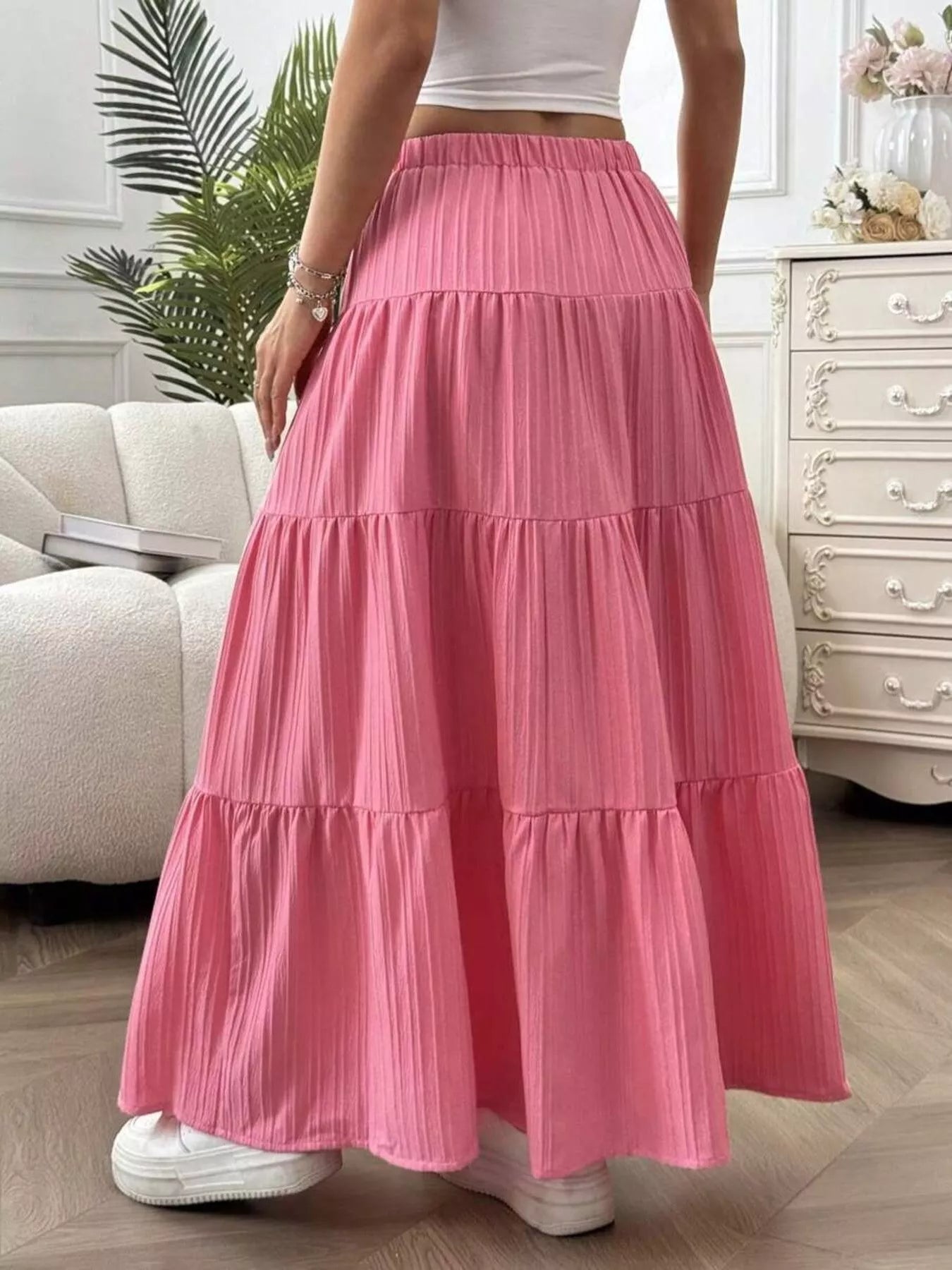 Flowy Tiered Maxi Skirt - MAD RUFFI