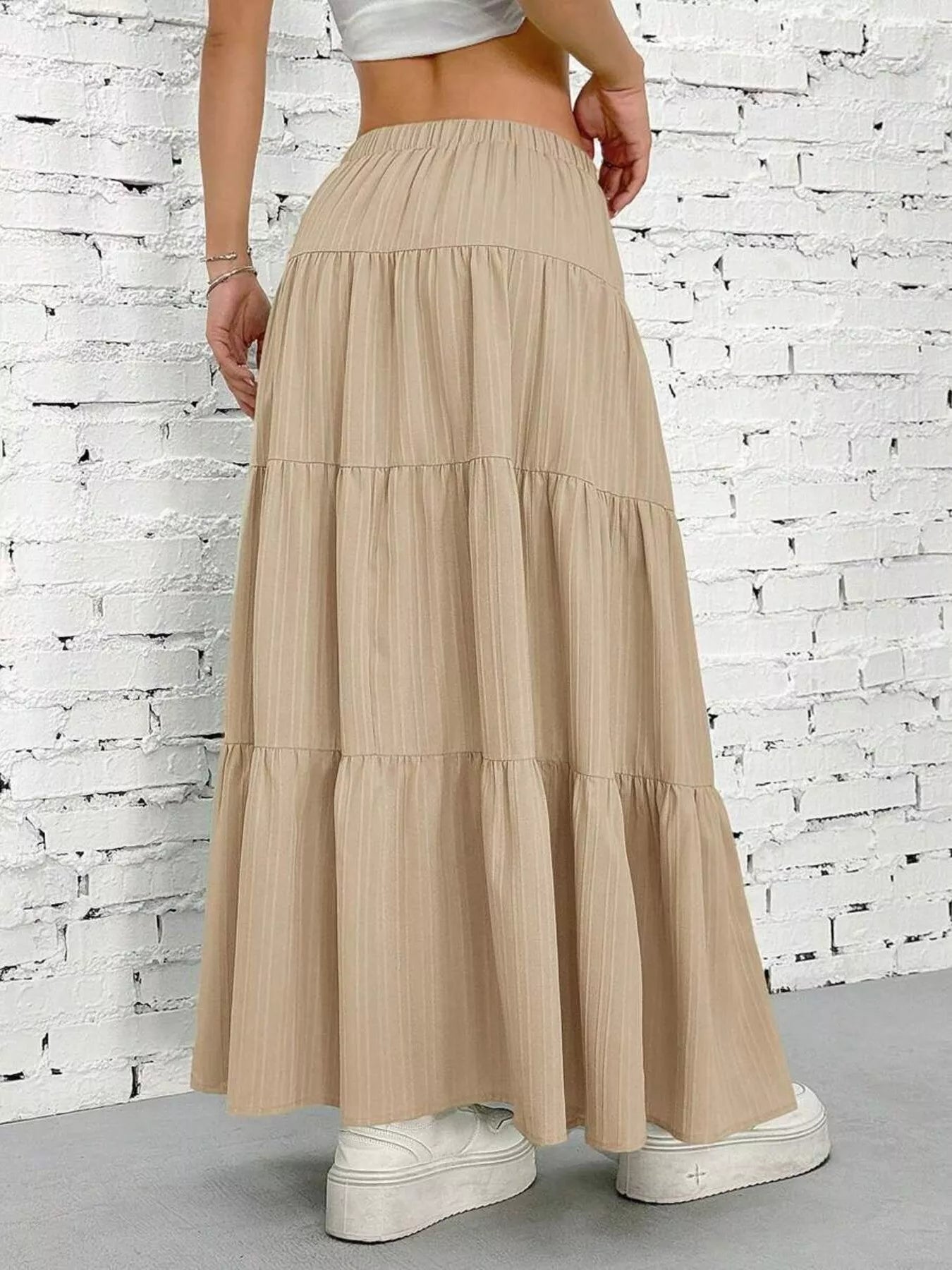 Flowy Tiered Maxi Skirt - MAD RUFFI